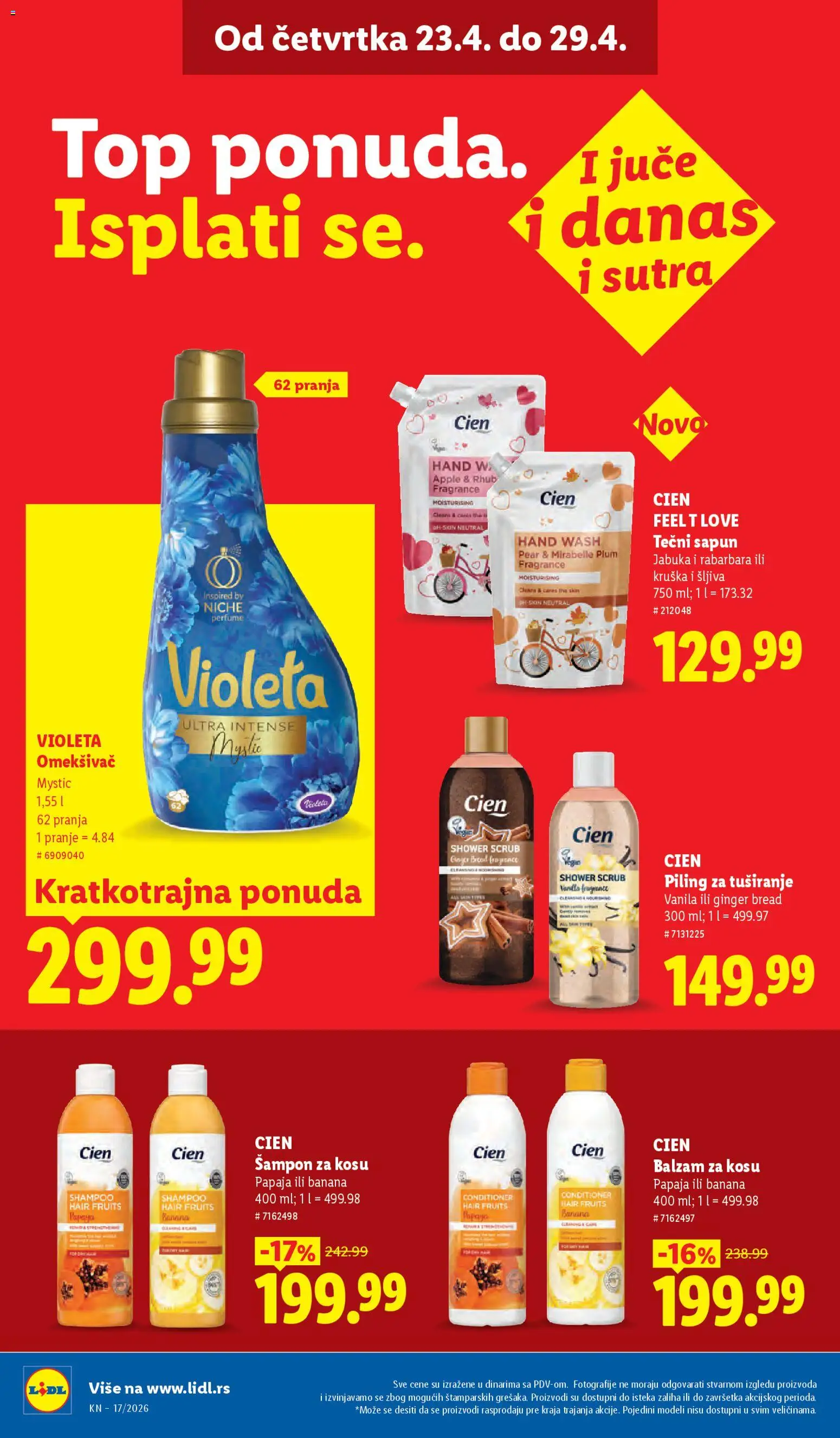 Lidl katalog - važi od 23.04.2026 | Strana: 44 | Proizvode: Banana, Balzam, Šljiva, Sapun