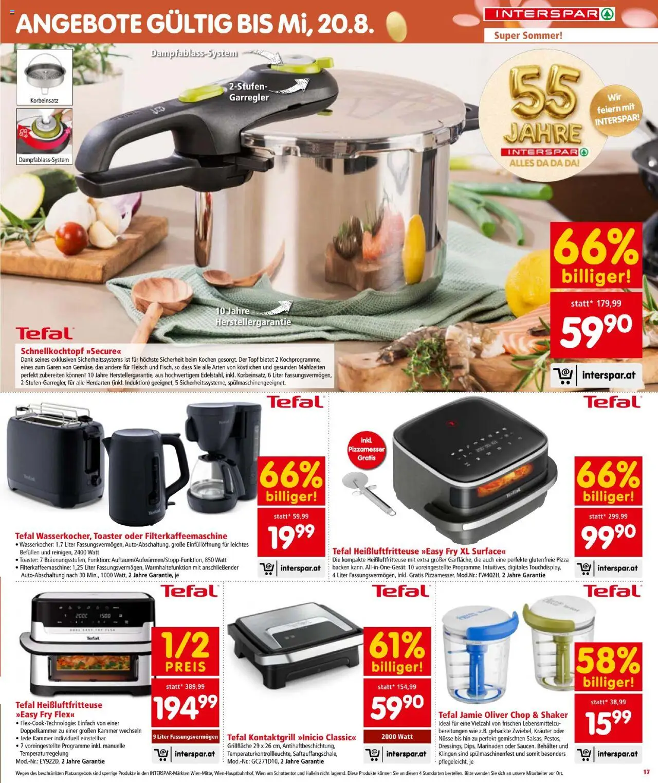 Interspar Flugblatt gültig ab 31.07.2025 | Seite: 17 | Produkte: Nüsse, Wasserkocher, Toaster, Pizza