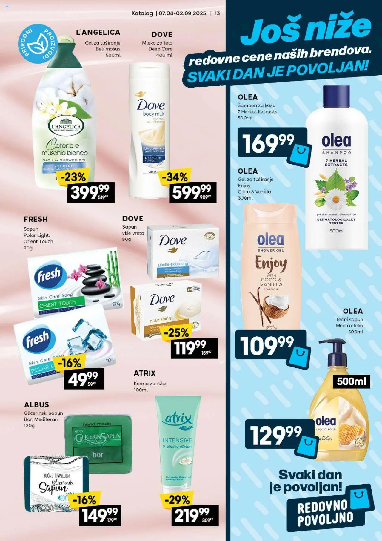 Idea katalog - važi od 07.08.2025 | Strana: 13 | Proizvode: Šampon, Krema za ruke, Sapun, Gel za tuširanje