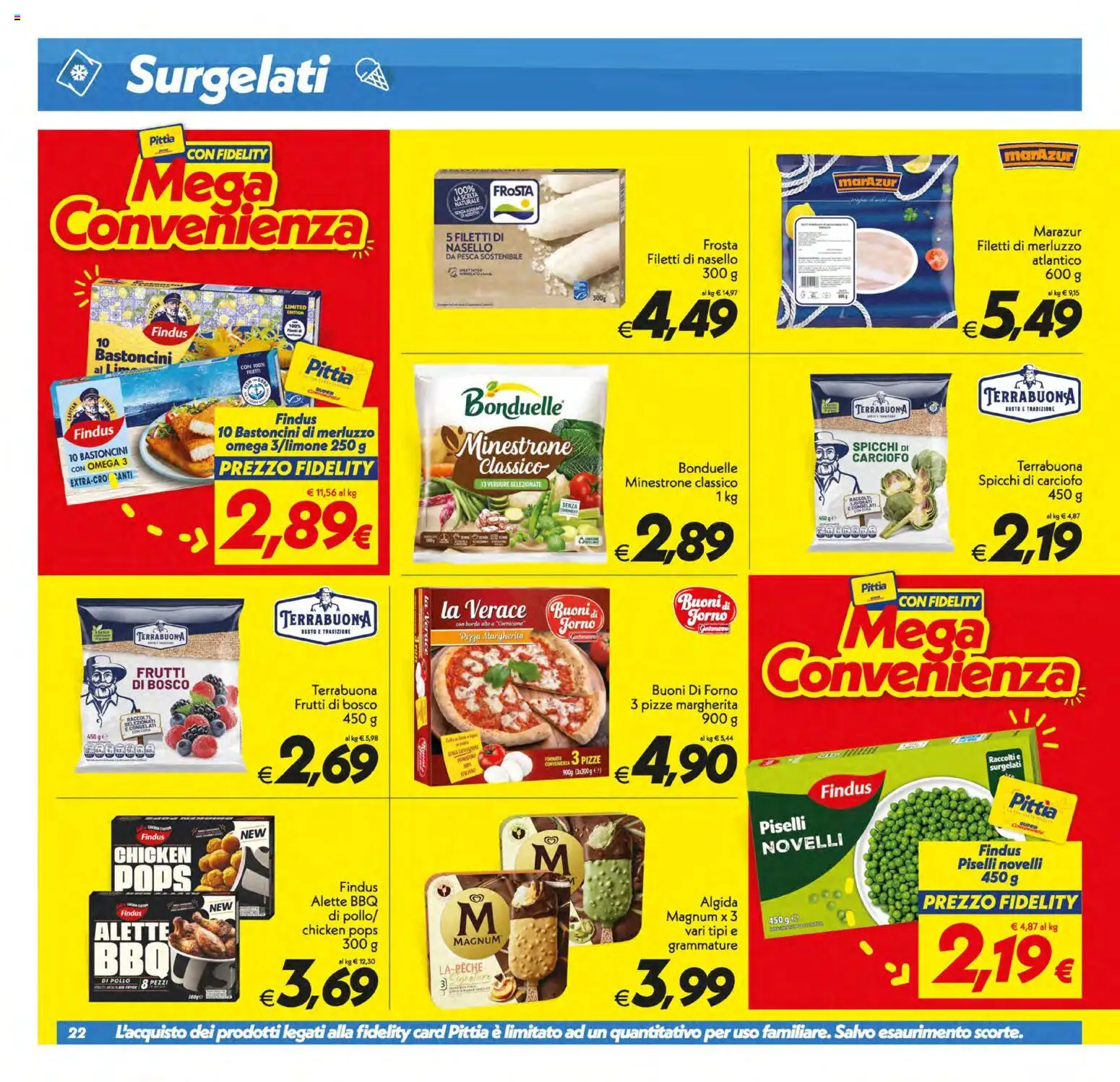Volantino SuperConveniente del 17.03.2026 | Pagina: 22 | Prodotti: Minestrone, Pizza, Piselli, Nasello