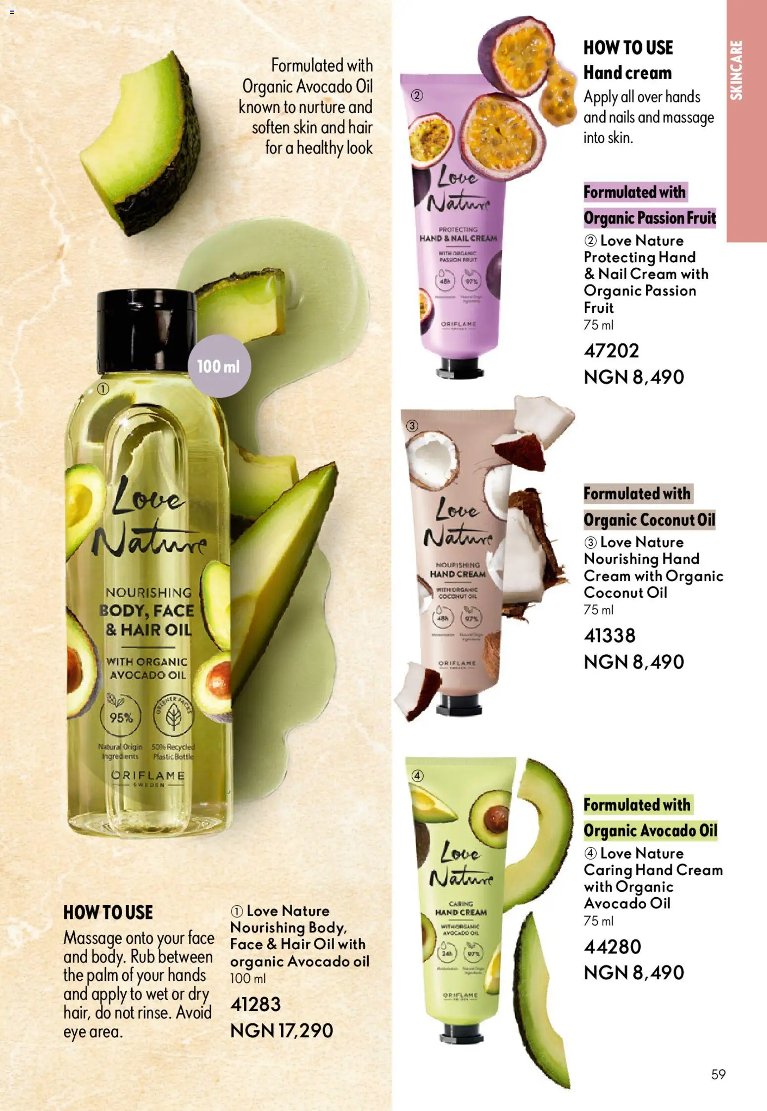 Oriflame Catalogue 2/2026 valid from 01.04.2026 | Page: 59 | Products: Cream, Odstranjivač mrlja, Kuhača, Avocado