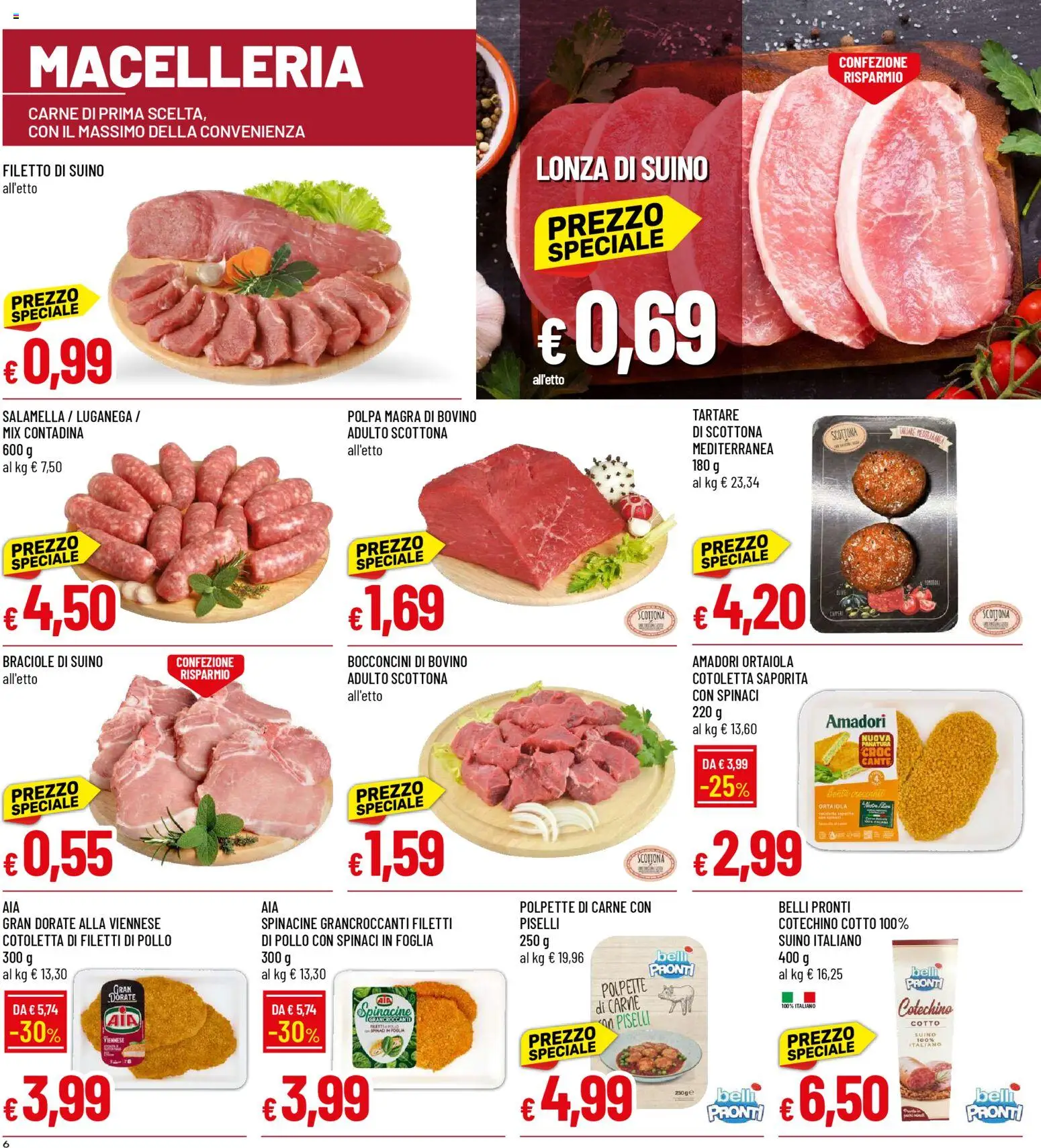 Volantino Galassia del 05.02.2026 | Pagina: 6 | Prodotti: Salamella, Suino, Polpette, Cotechino