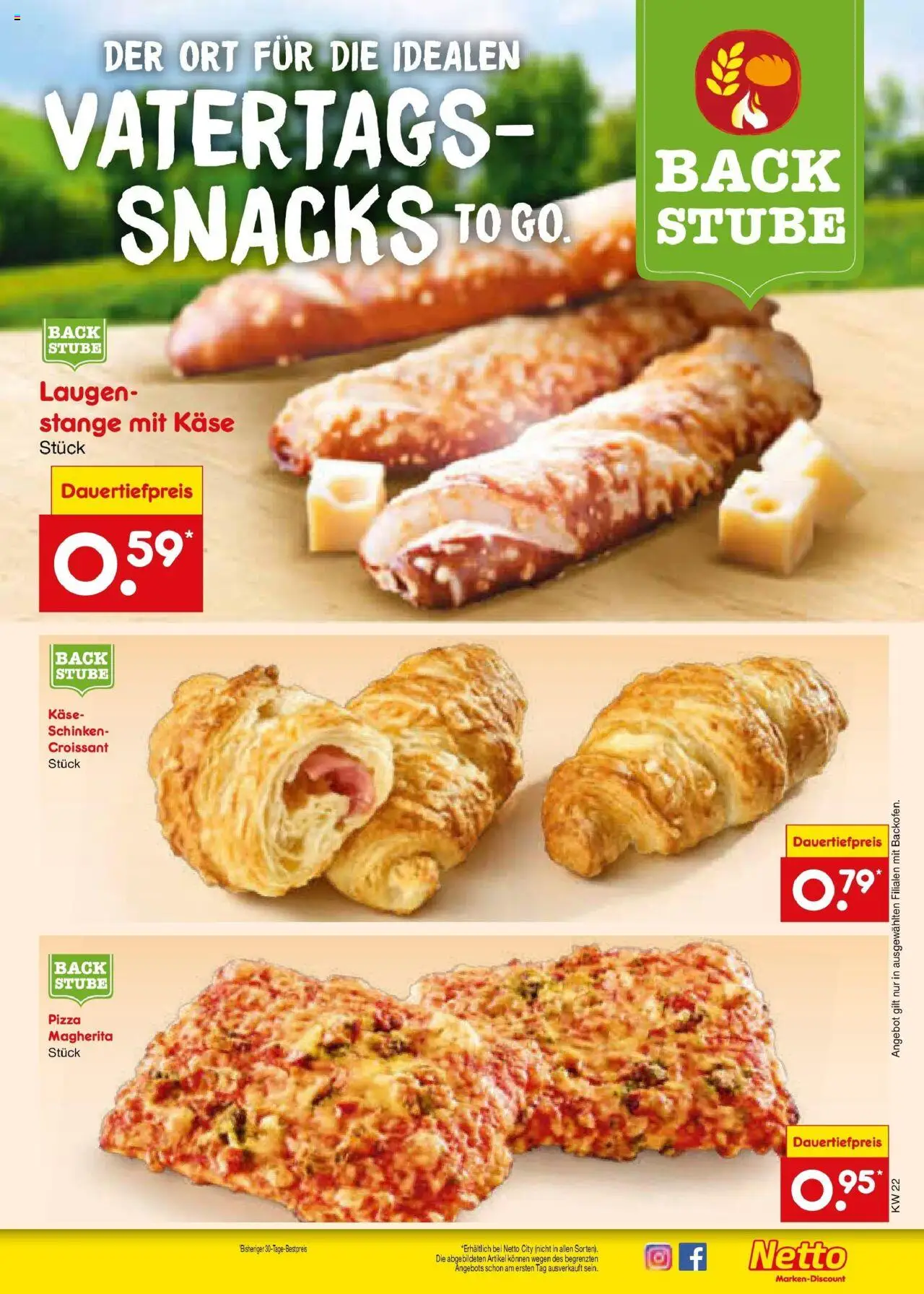 Netto Marken-Discount prospekt Gemmingen	 - gültig ab dem 26.05.2025 | Seite: 23 | Produkte: Käse, Croissant, Schinken, Pizza