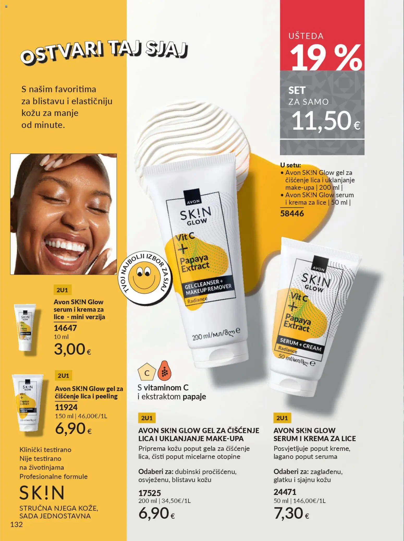 Avon katalog | vrijedi od 31.10.2025 | Stranica: 132 | Proizvodi: Gel za čišćenje lica, Krema za lice, Krema