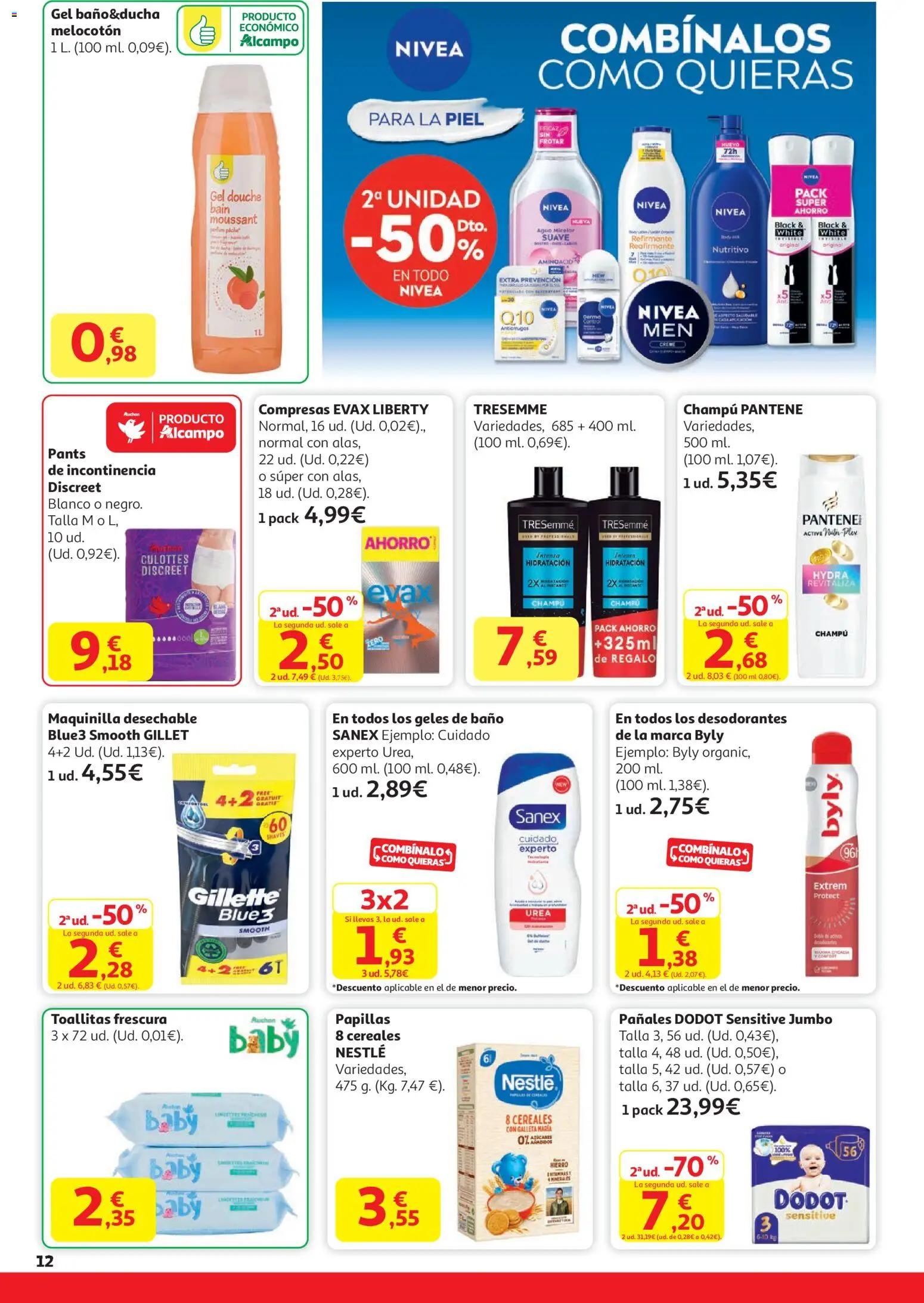 Alcampo - HP Catalan  │ válido desde el 29.12.2025 | Página: 12 | Productos: Champú, Cereales, Γλυφιτζούρι, Baño