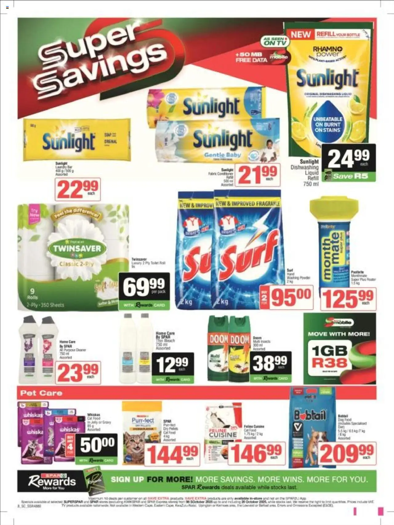 New Spar catalogue – valid from 08.10.2025 | Page: 6 | Products: Data, Conditioner, Gravy, Cat food
