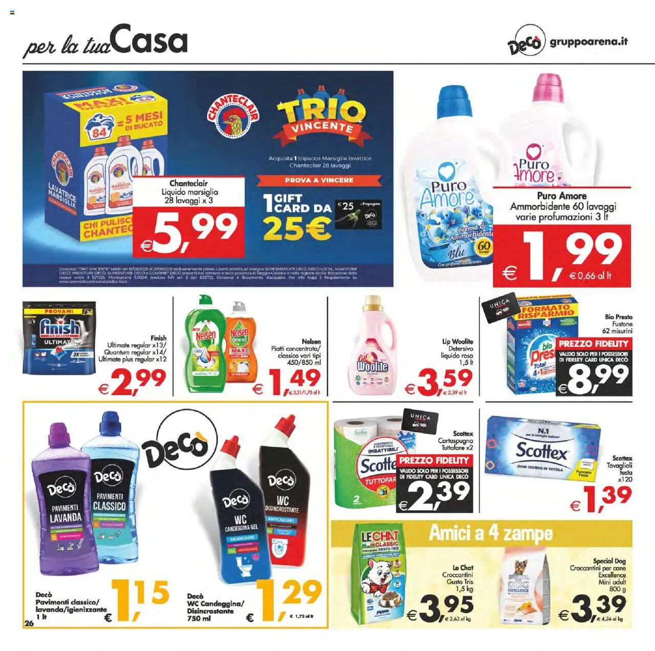 Volantino Decò del 12.08.2025 | Pagina: 32 | Prodotti: Crema, Candeggina, Lavatrice, Lavanda