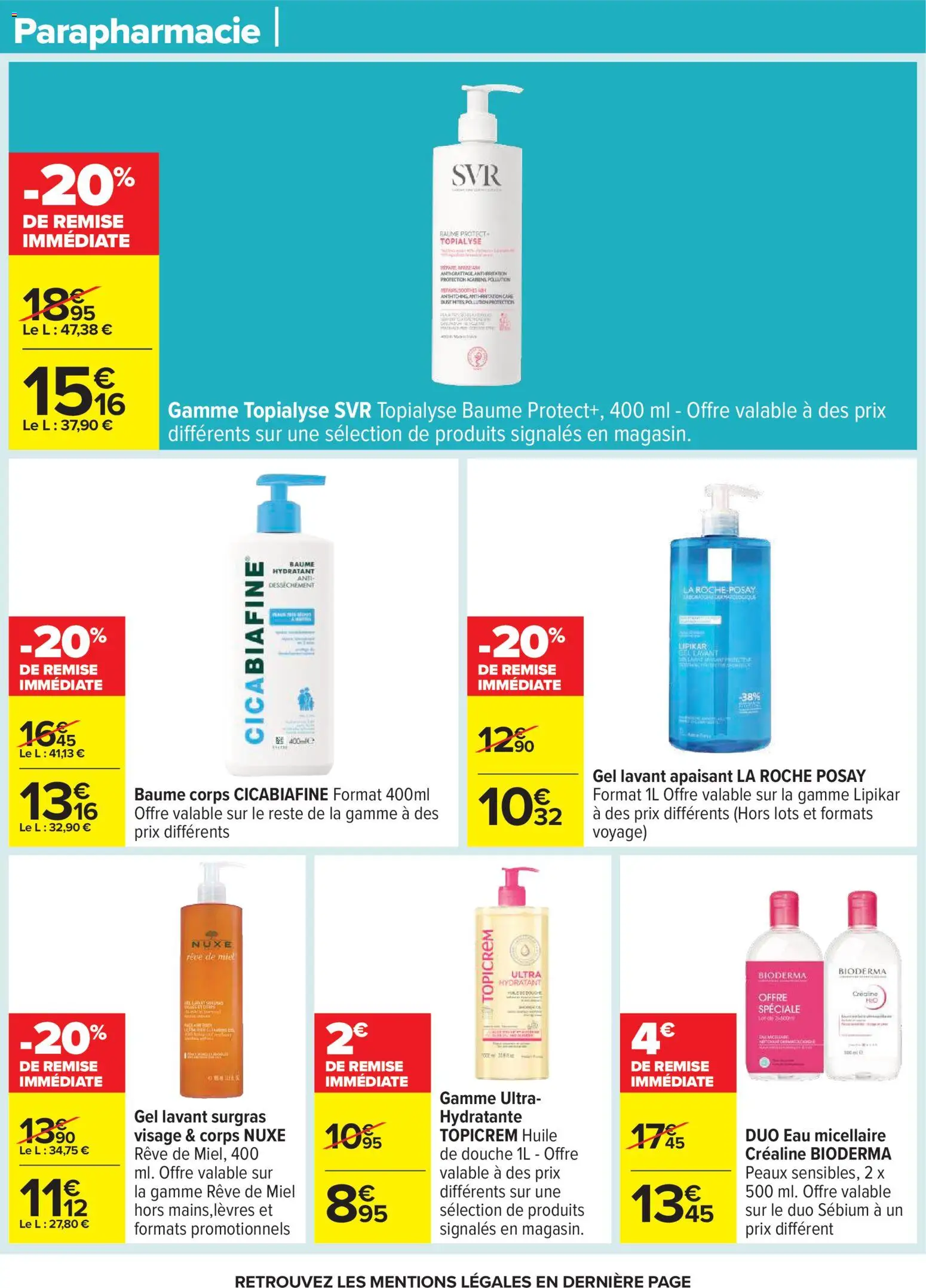 {H1} | Page: 56 | Produits: Eau micellaire, Miel, Douche, Huile