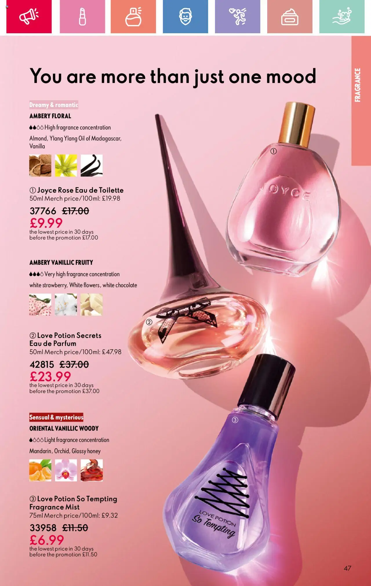  | Page: 47 | Products: Eau de toilette, Luges, Honey, Vanilla
