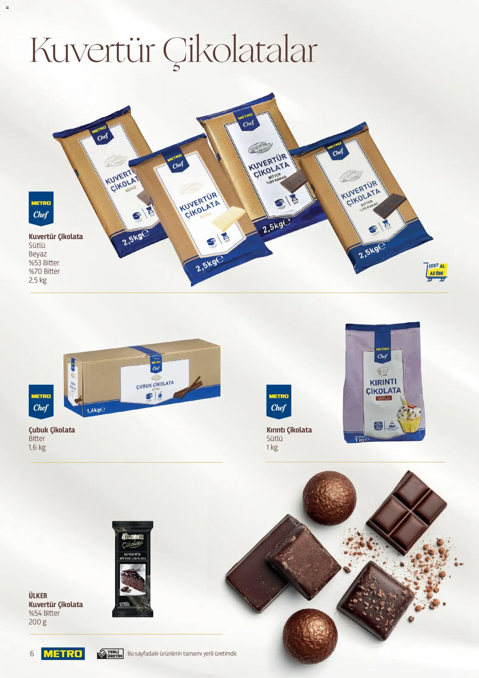 Metro - Pastacılık Kataloğu - 06.04.2026 tarihinden itibaren geçerlidir | Sayfa: 6 | Ürünler: Çikolata