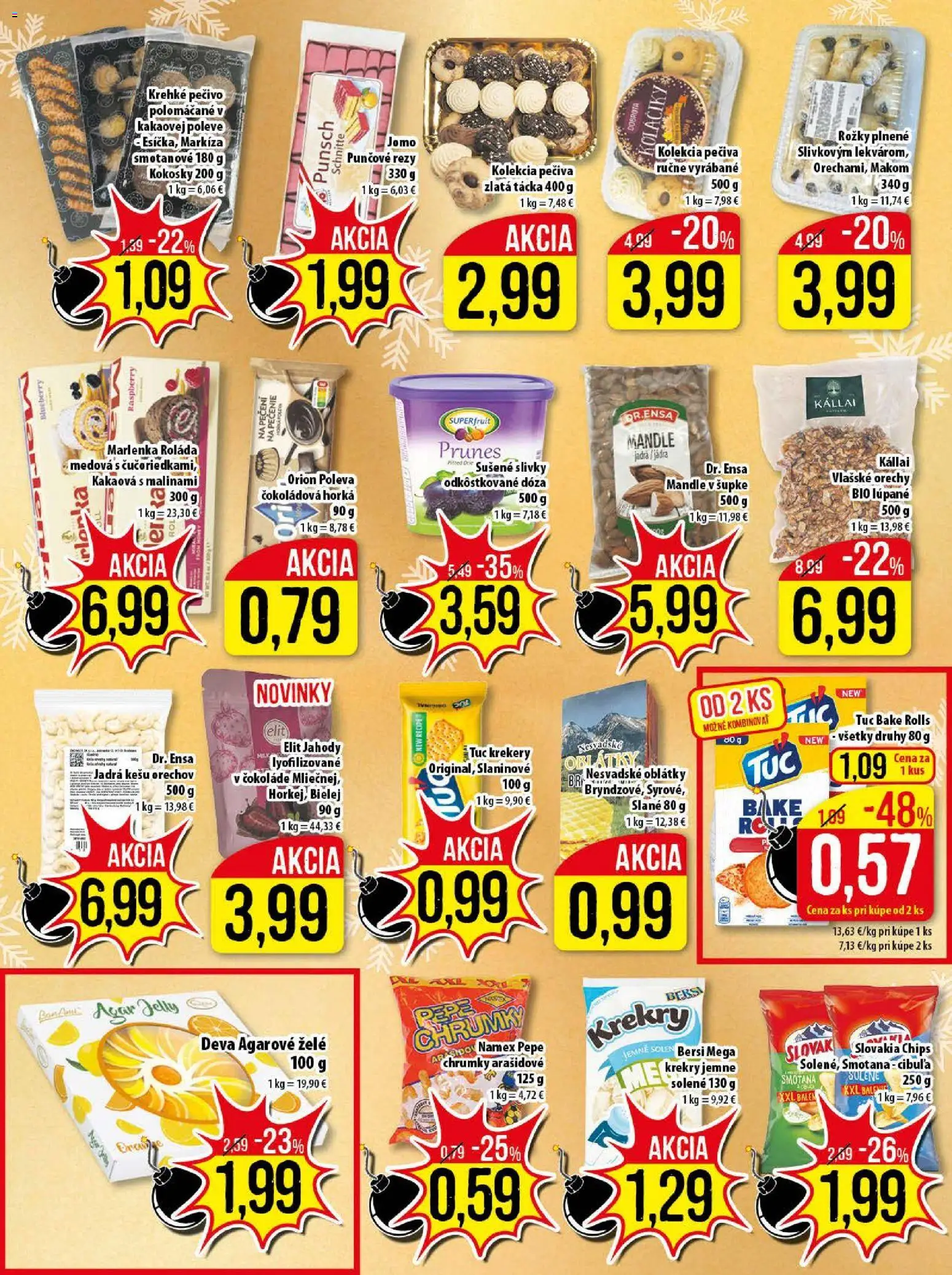 Nové Klas akcie – leták je platný od 15.12.2023 | Strana: 15 | Produkty: Smotana, Jahody, Mandle, Slivky