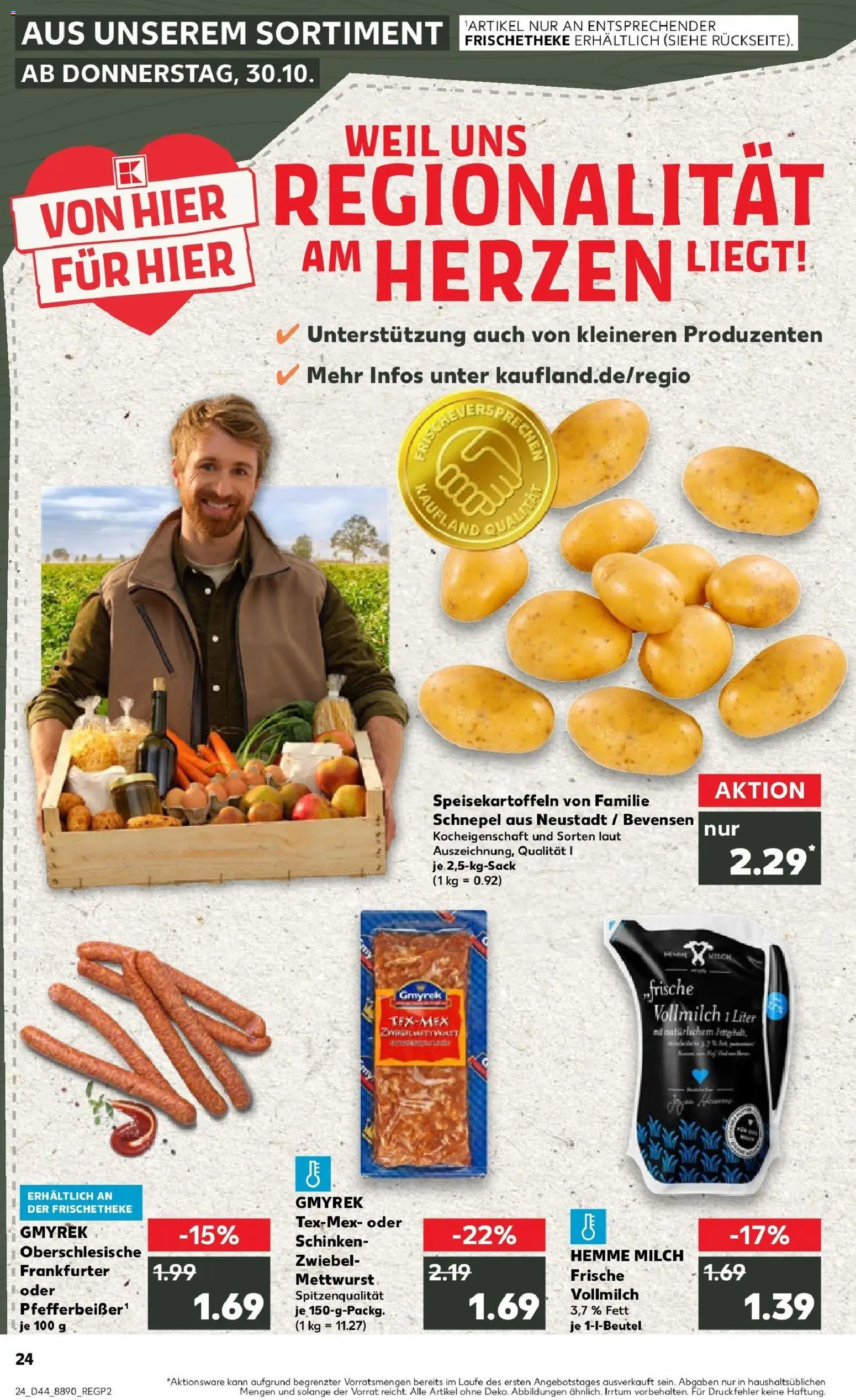 Kaufland prospekt Stadthagen	 – gültig ab 30.10.2025 | Seite: 24 | Produkte: Milch, Schinken