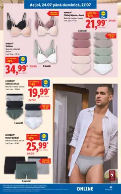 Catalog Lidl – valabil de la 21.07.2025 | Pagină: 49 | Produse: Chiloți, Boxeri