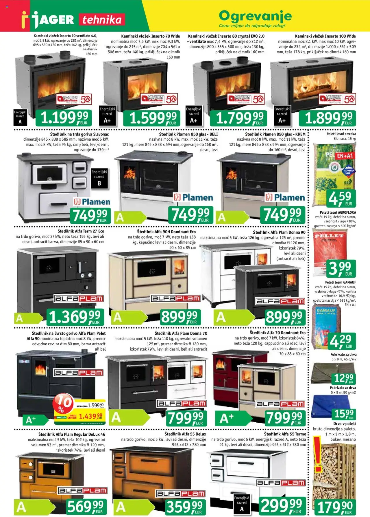 Novi Jager katalog ponudbe – veljaven od 10.09.2025 | Stran: 5 | Izdelki: Teza, Kapučino, Barva, Štedilnik