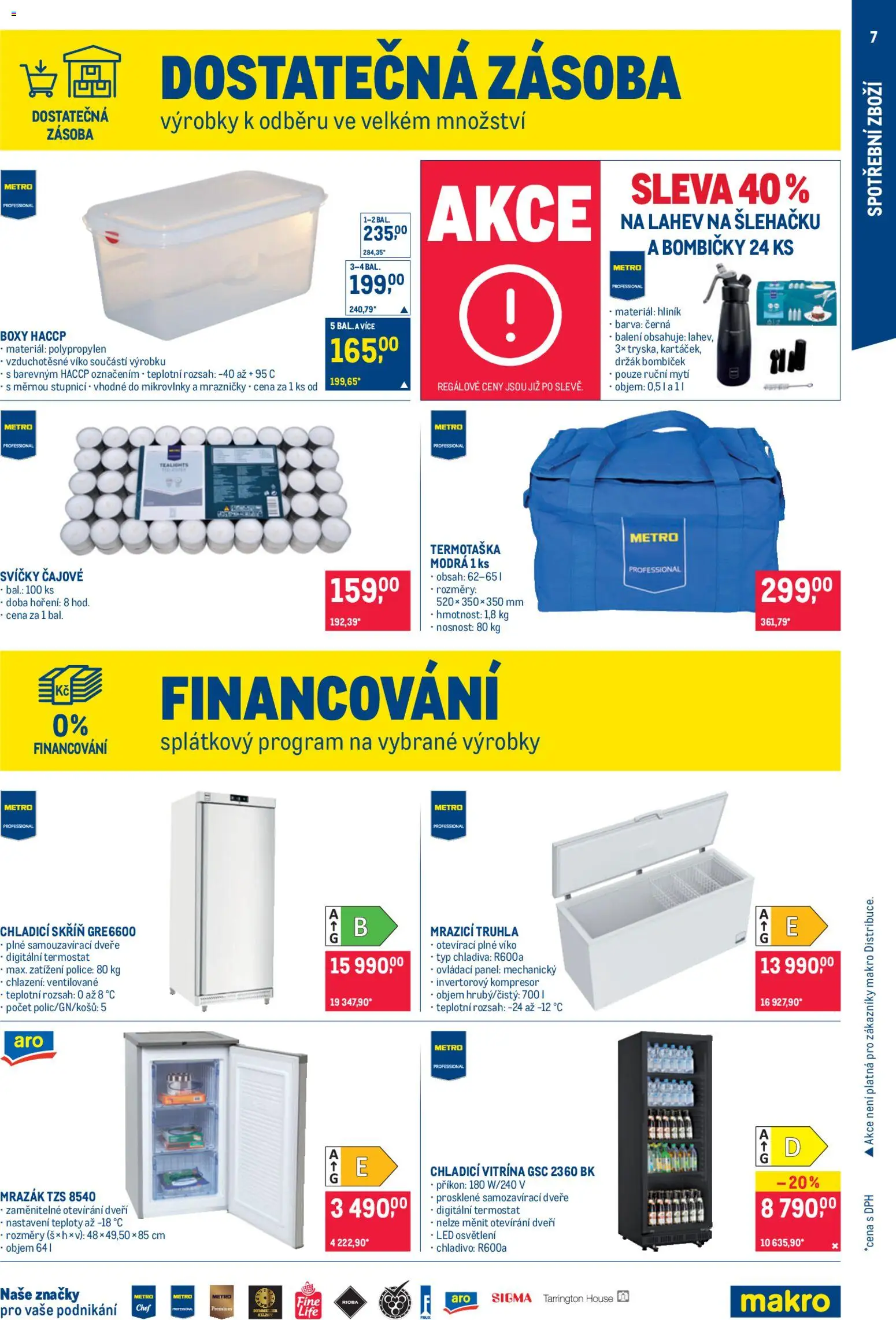 Makro leták - Nepotravinové zboží od 11.03.2026 | Strana: 7 | Produkty: Vitrína, Mrazák, Mikrovlnky, LED