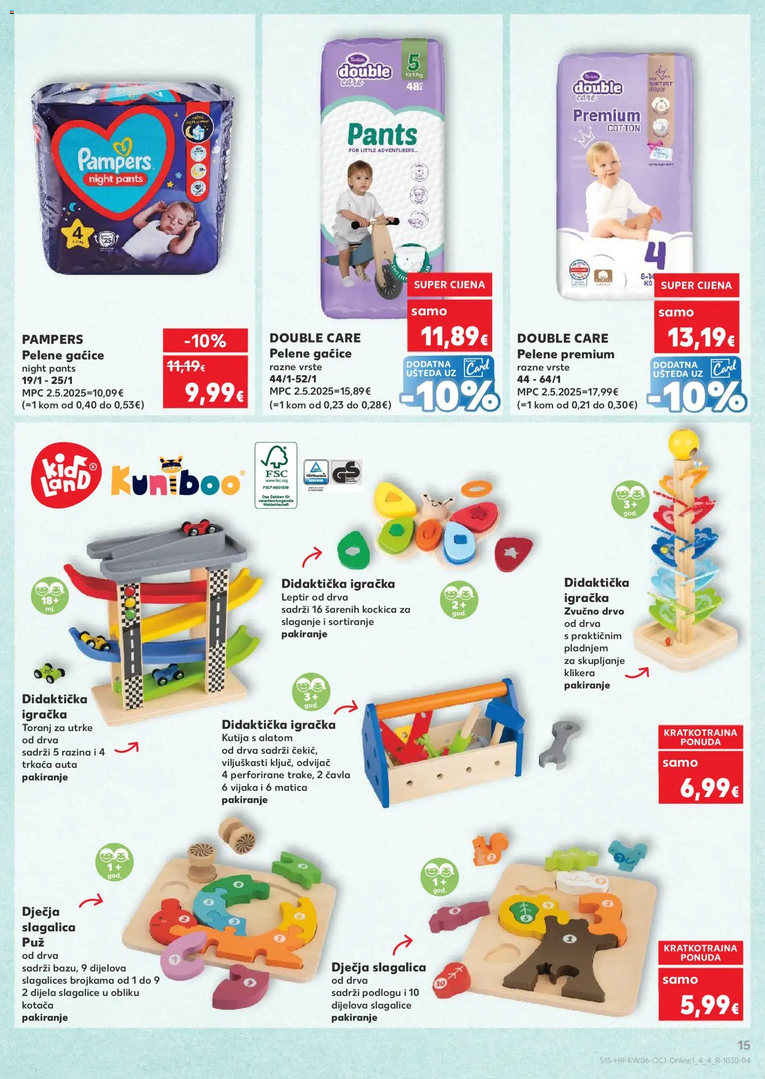 Kaufland katalog | vrijedi od 04.02.2026 | Stranica: 15 | Proizvodi: Kutija, Gaćice, Pampers, Odvijač