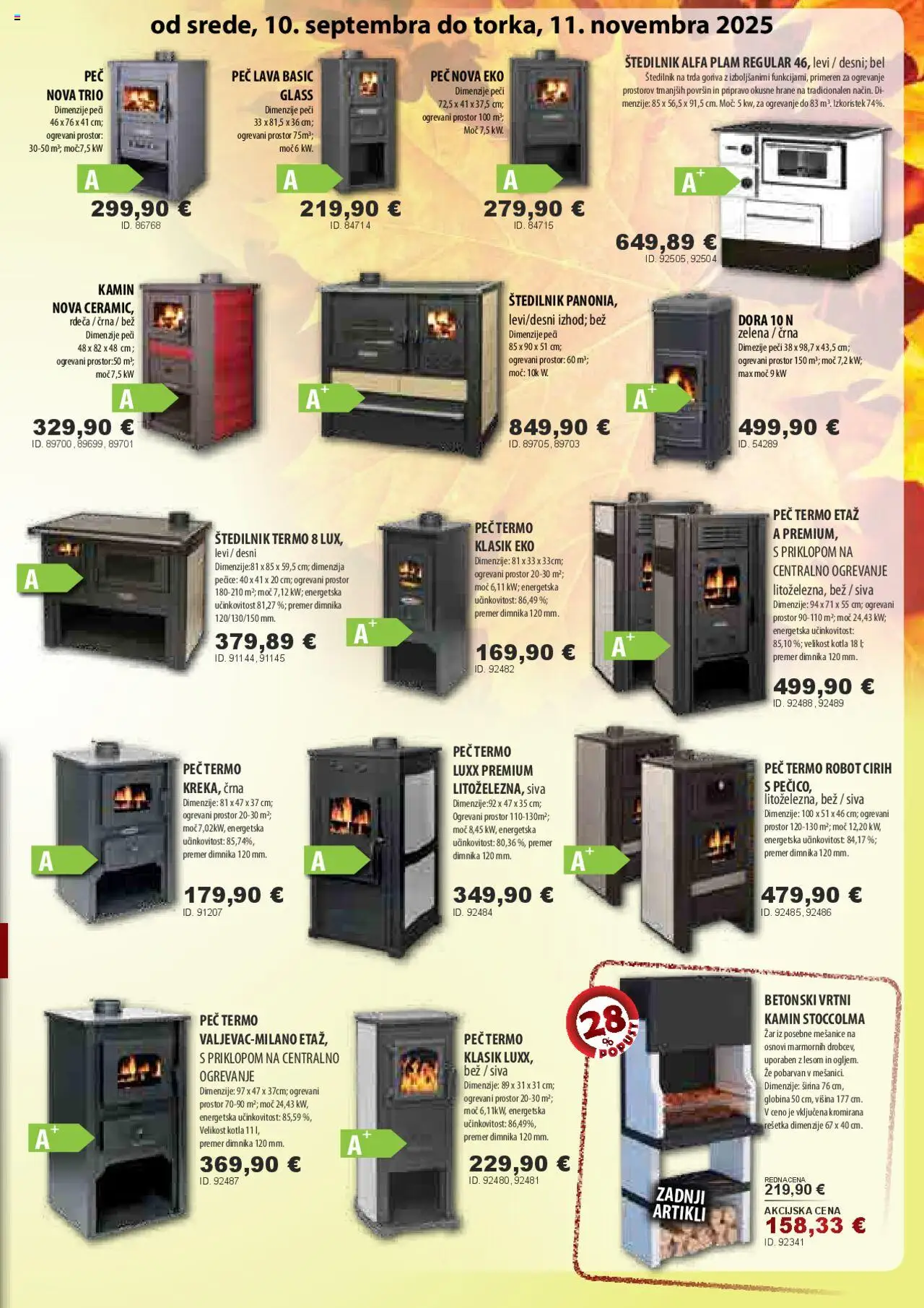 Novi Živex katalog ponudbe – veljaven od 01.10.2025 | Stran: 7 | Izdelki: Robot, Štedilnik, Beton, Zelena