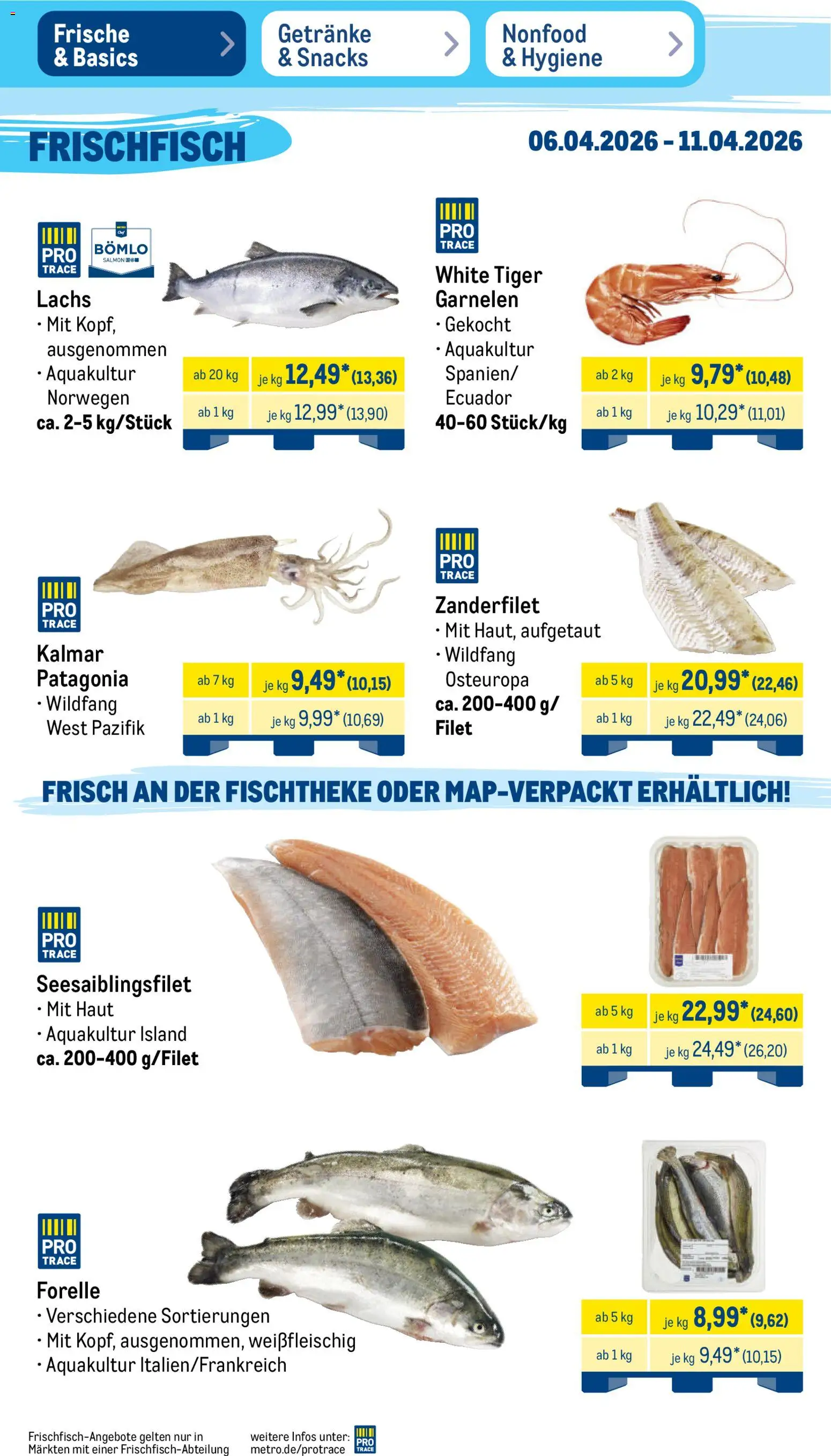 Metro Prospekt 	 – gültig ab 06.04.2026 | Seite: 7 | Produkte: Garnelen, Lachs