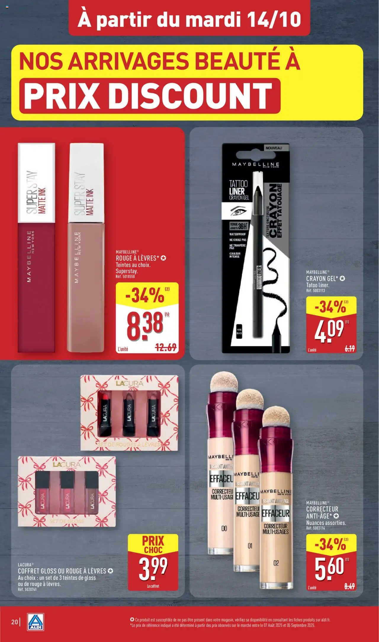 {H1} | Page: 22 | Produits: Gloss, Correcteur, Rouge à lèvres, Crayon