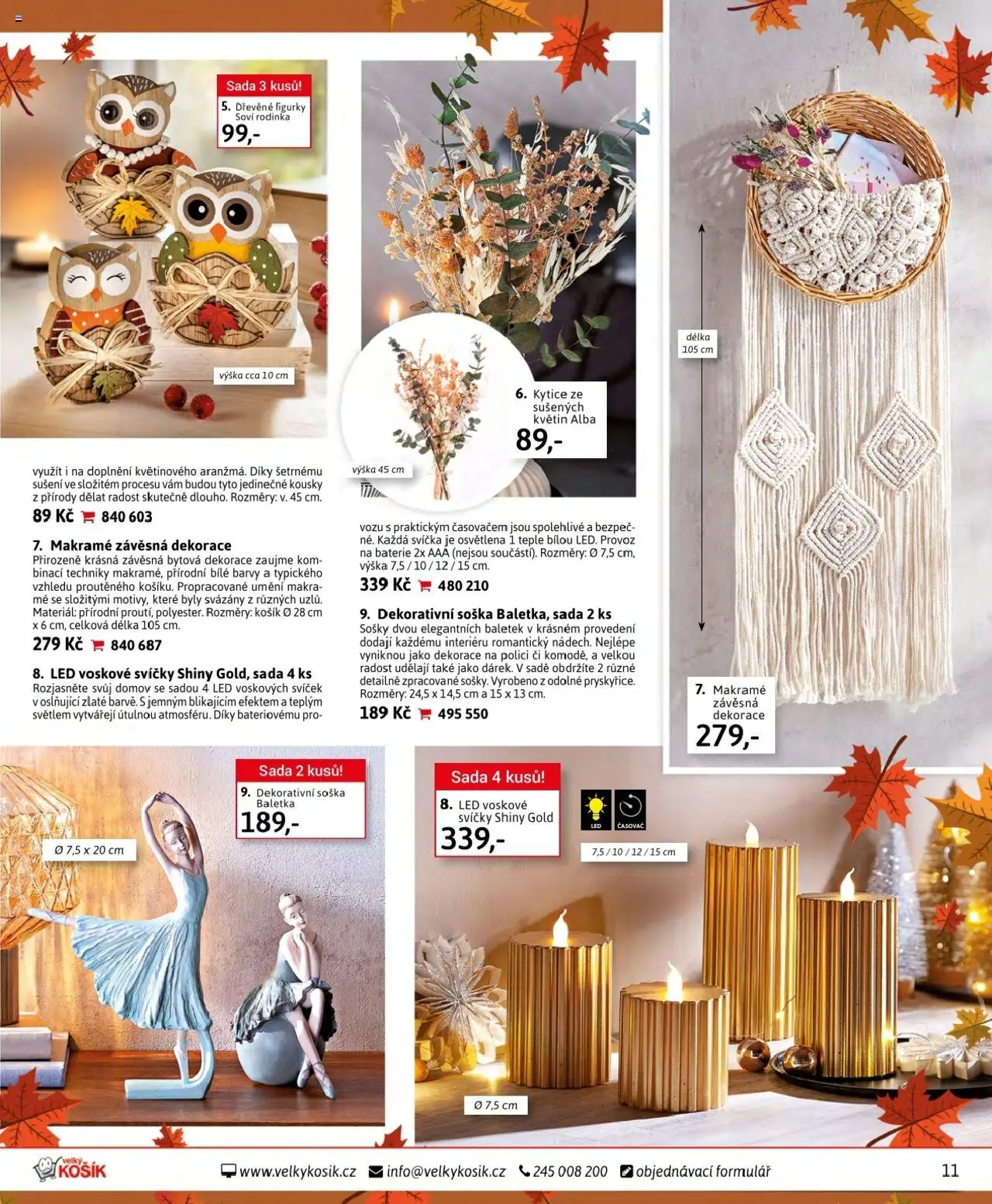Velký Košík katalog - srpen od 01.08.2025 | Strana: 11 | Produkty: Figurky, Kytice, Svíčky, Barvy