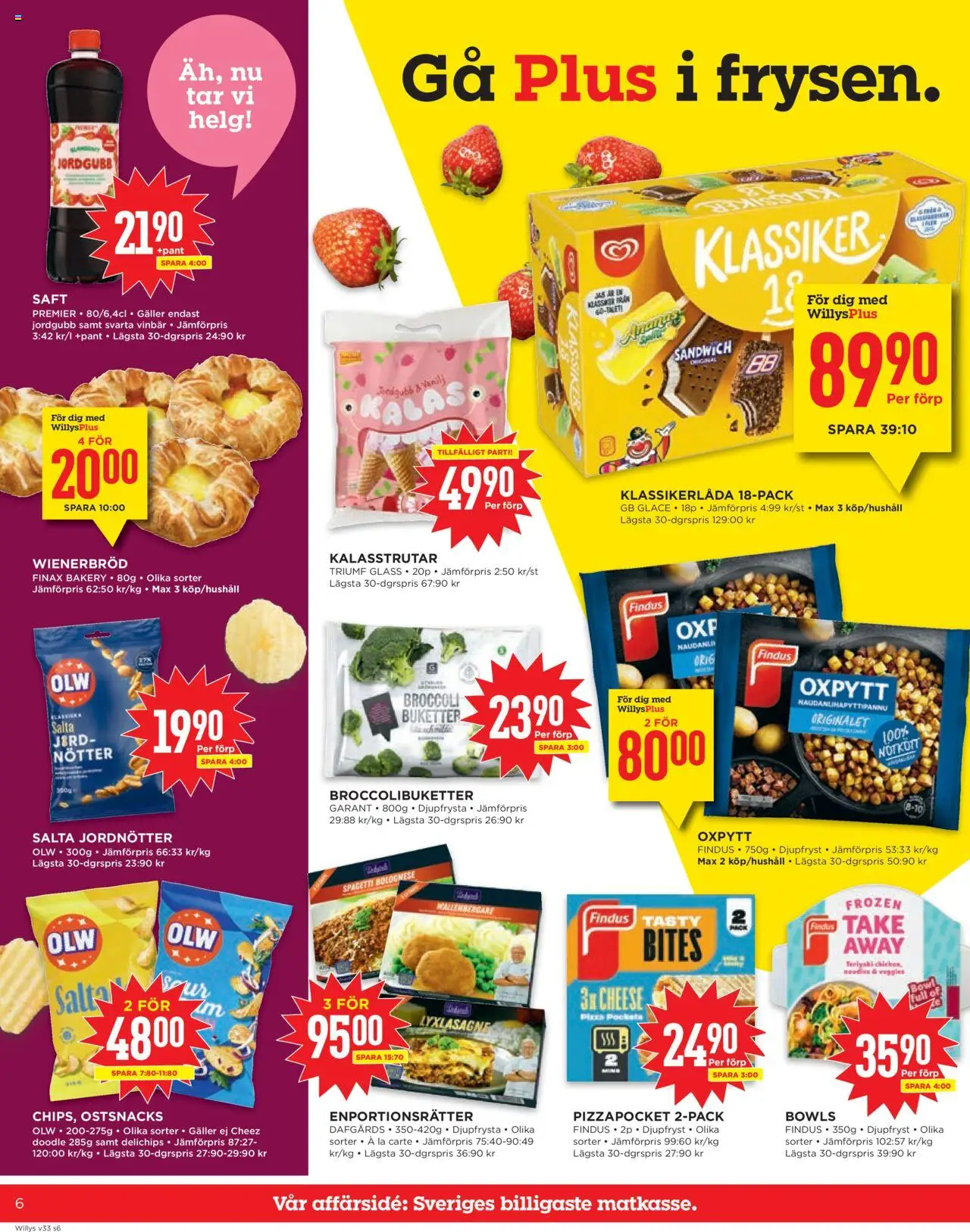 Willys reklamblad aktuell från 11.08.2025 | Sida: 6 | Produkter: Sandwich, Jordnötter, Galler, Nötter