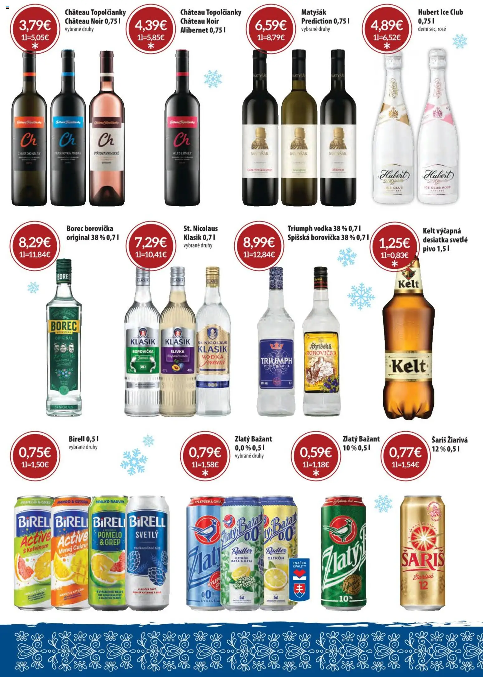 Nové Sintra akcie – leták je platný od 01.12.2025 | Strana: 8 | Produkty: Kelt, Radler, Vodka, Pomelo