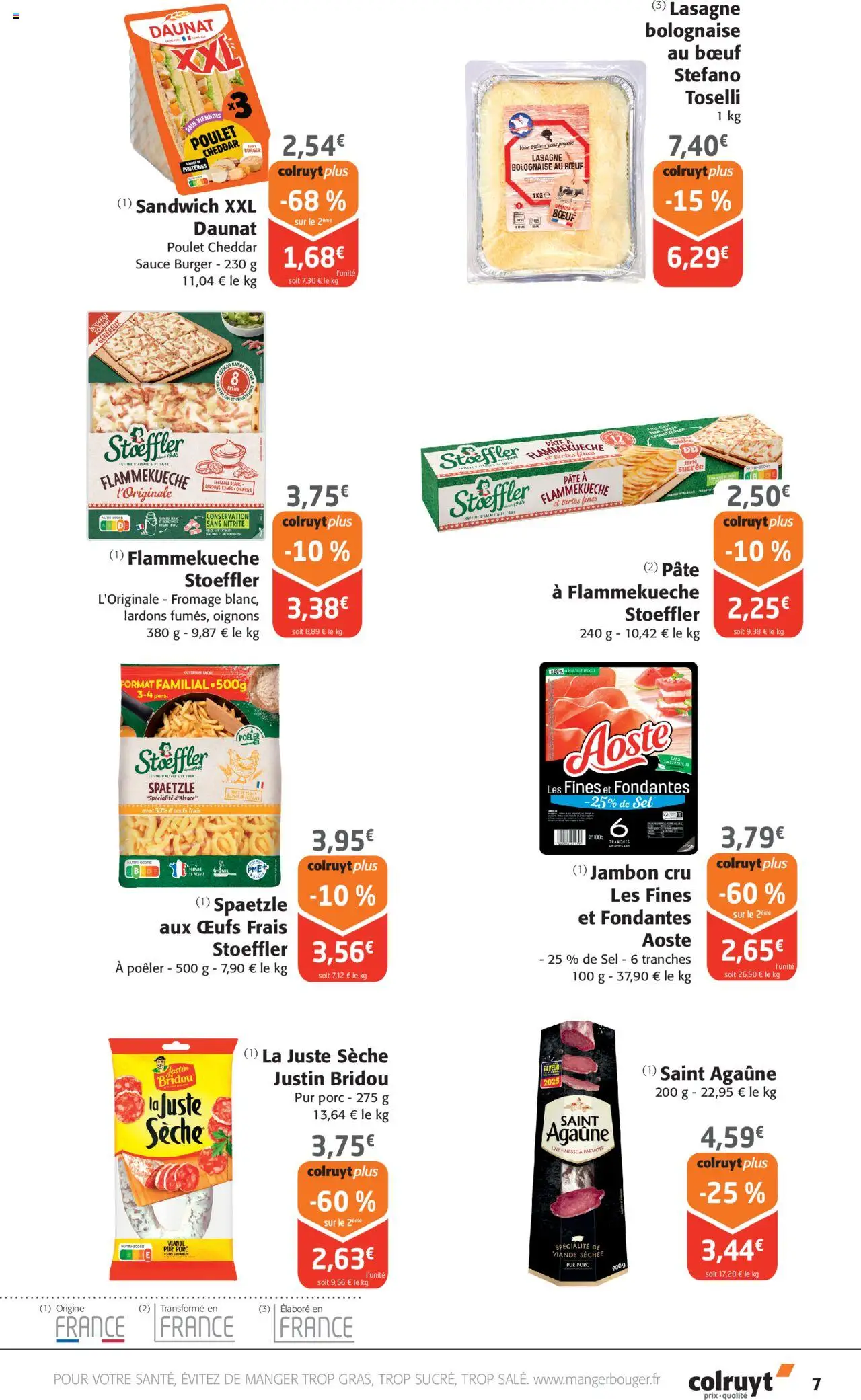  | Page: 7 | Produits: Fromage, Pain, Jambon, Oignons