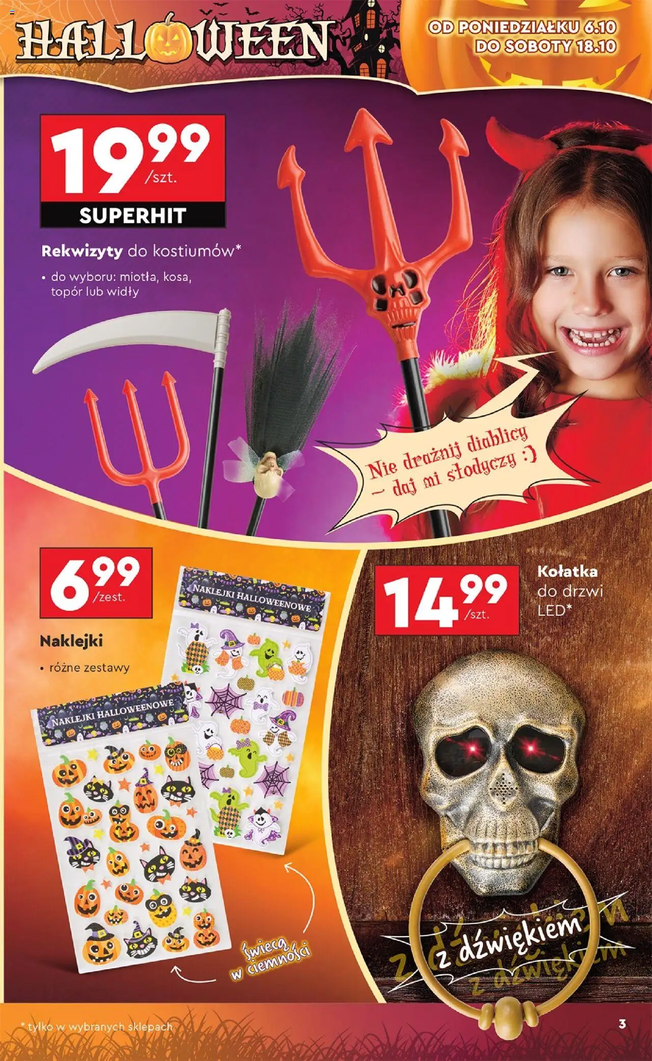 Biedronka gazetka - Hity i inspiracje od 06.10.2025 | Strona: 3 | Produkty: Naklejki