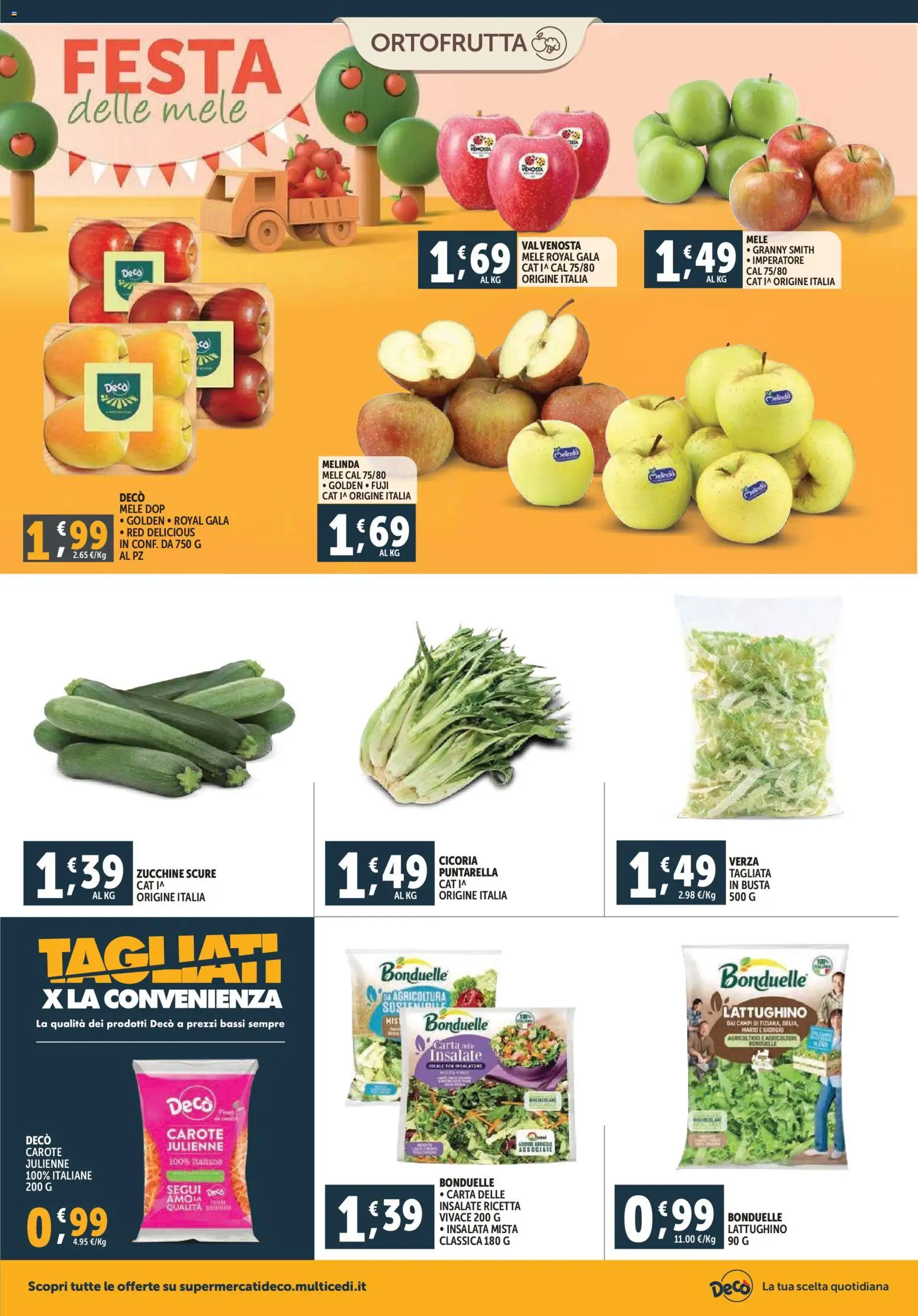 Volantino Decò del 07.11.2025 | Pagina: 6 | Prodotti: Mele, Insalata, Carote, Zucchine