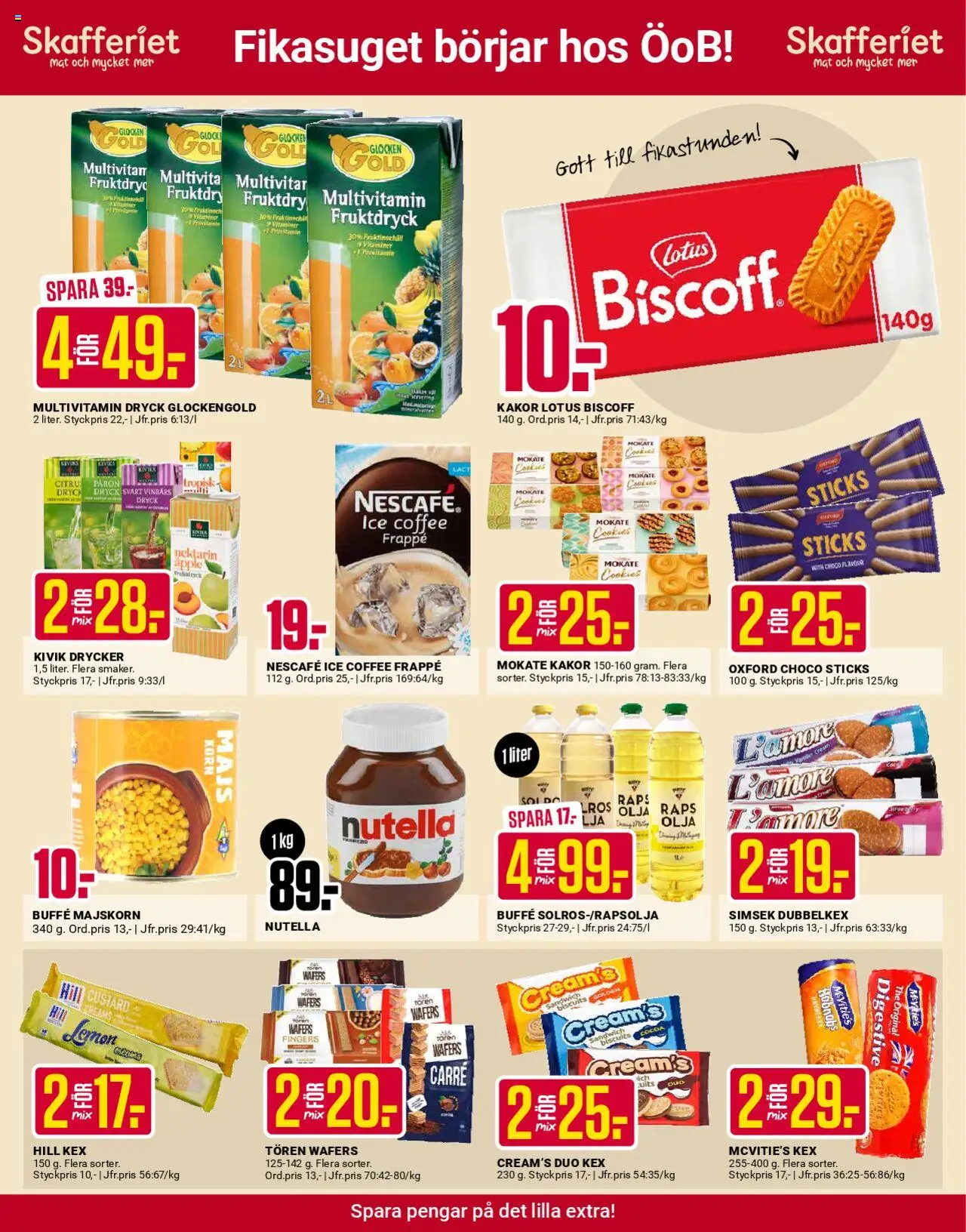 ÖoB reklamblad aktuell från 04.08.2025 | Sida: 3 | Produkter: Sandwich, Digestive, Olja, Äpple