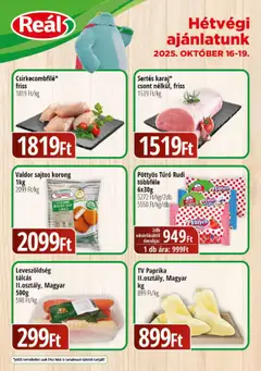 Reál Bevásárló hétvége - Kisalföld - amely érvényes a következő dátumtól: 16.10.2025