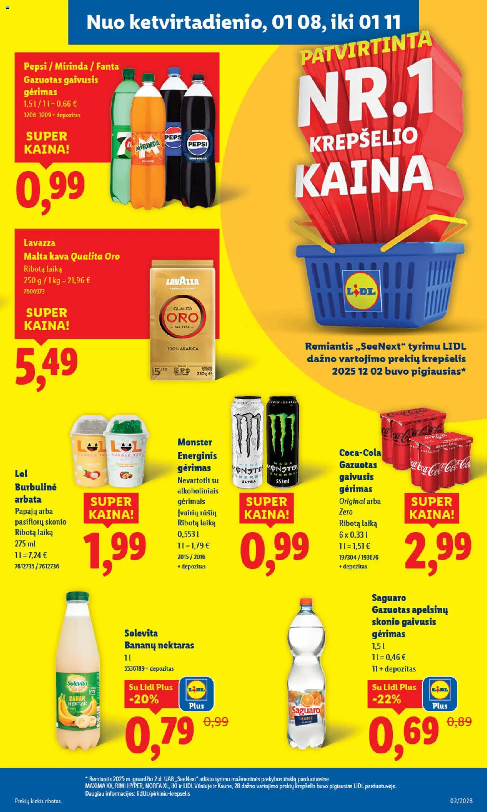 LIDL akcijos nuo 05.01.2026 | Puslapis: 33 | Prekių: Kava, Krepšelis, Arbata