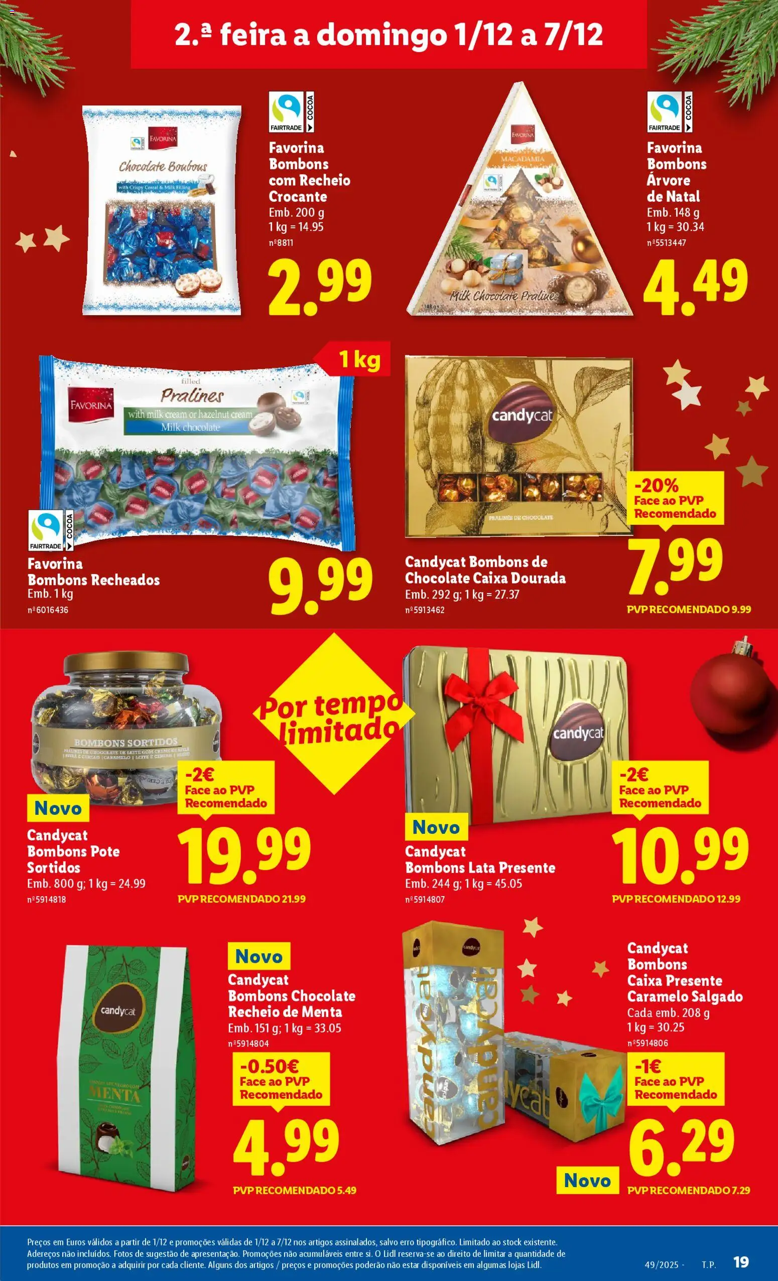 Lidl folheto │ válido de 01.12.2025 | Página: 19 | Produtos: Dourada, Árvore de natal, Caixa, Leite