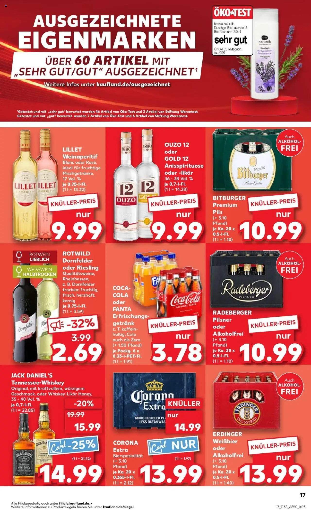 Kaufland prospekt Cham	 – gültig ab 21.09.2025 | Seite: 17 | Produkte: Fanta, Rotwein, Likör, Jack Daniel's