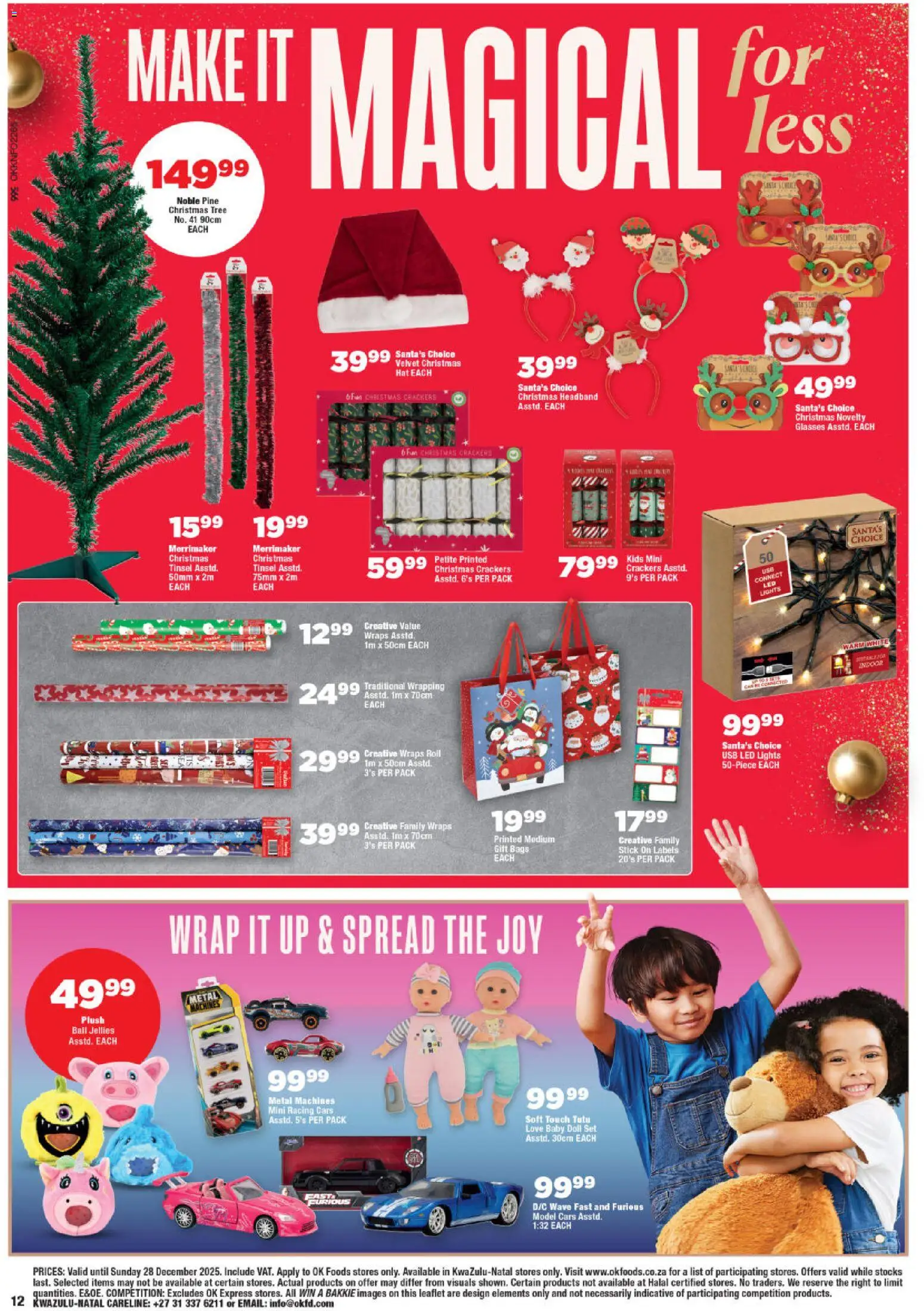 New OK Foods catalogue – valid from 10.12.2025 | Page: 12 | Products: Hat, Glasses, Headband, USB