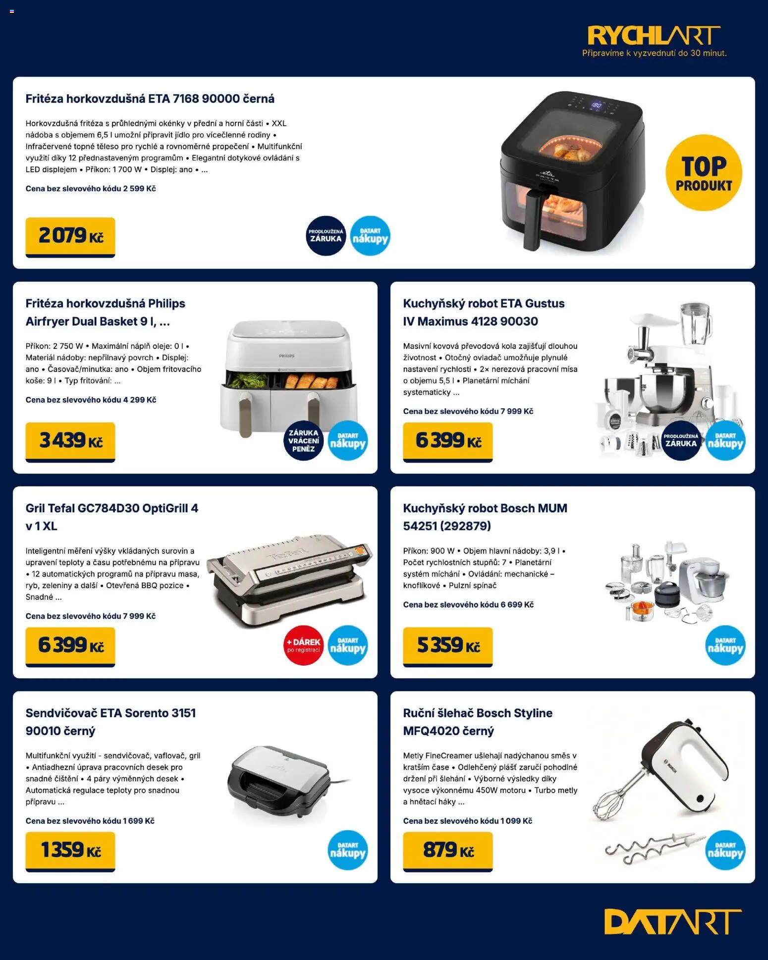 Datart leták od 09.03.2026 | Strana: 5 | Produkty: Oleje, Robot, Tefal, Horkovzdušná fritéza