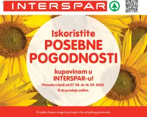 Posebne pogodnosti Interspar - Pregled kataloga iz trgovine Interspar, vrijedi od 27.08.2025