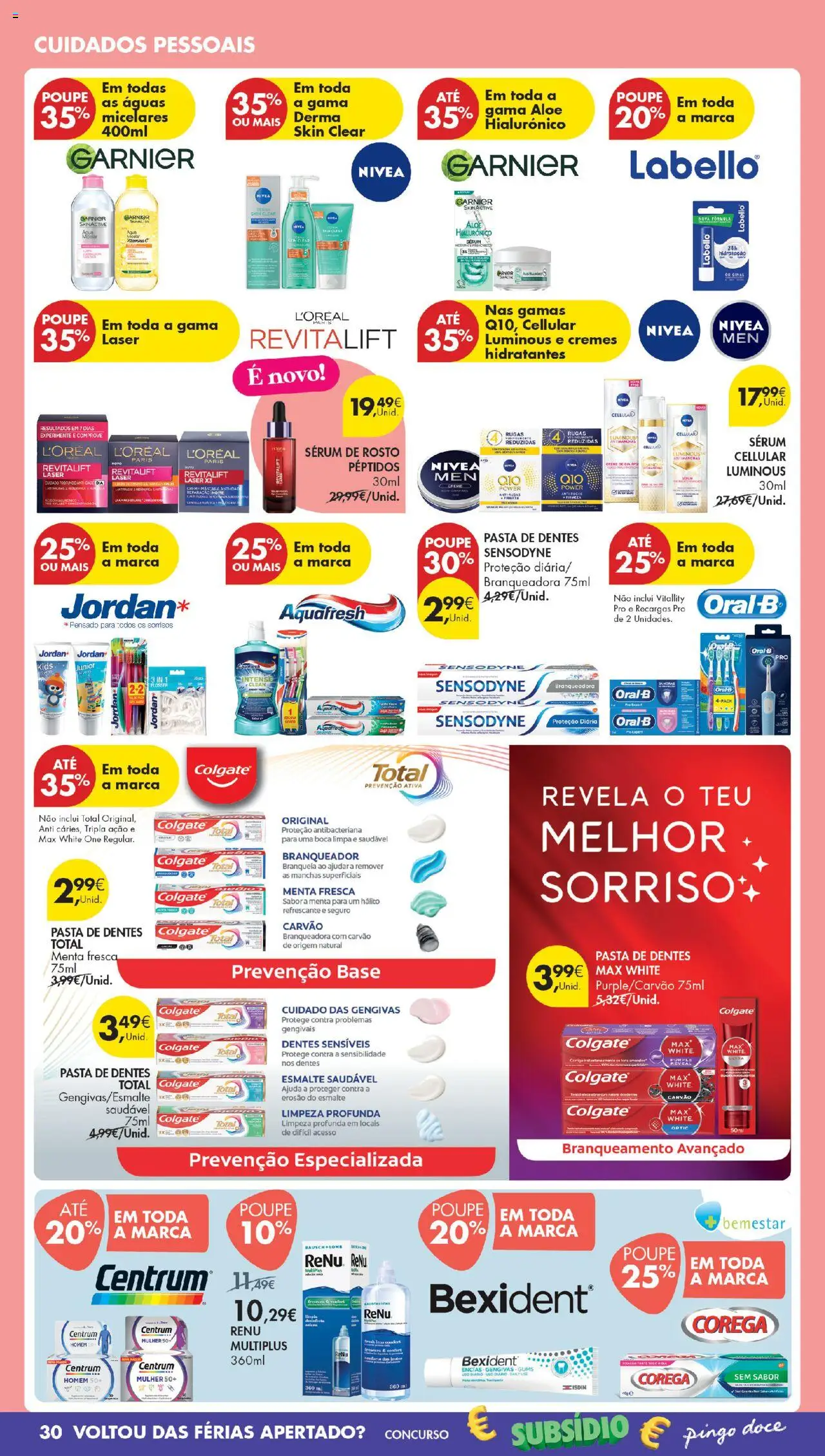 Pingo Doce Poupe Esta Semana Madeira │ válido de 21.10.2025 | Página: 30 | Produtos: Pasta de dentes, Base, Sérum, Creme