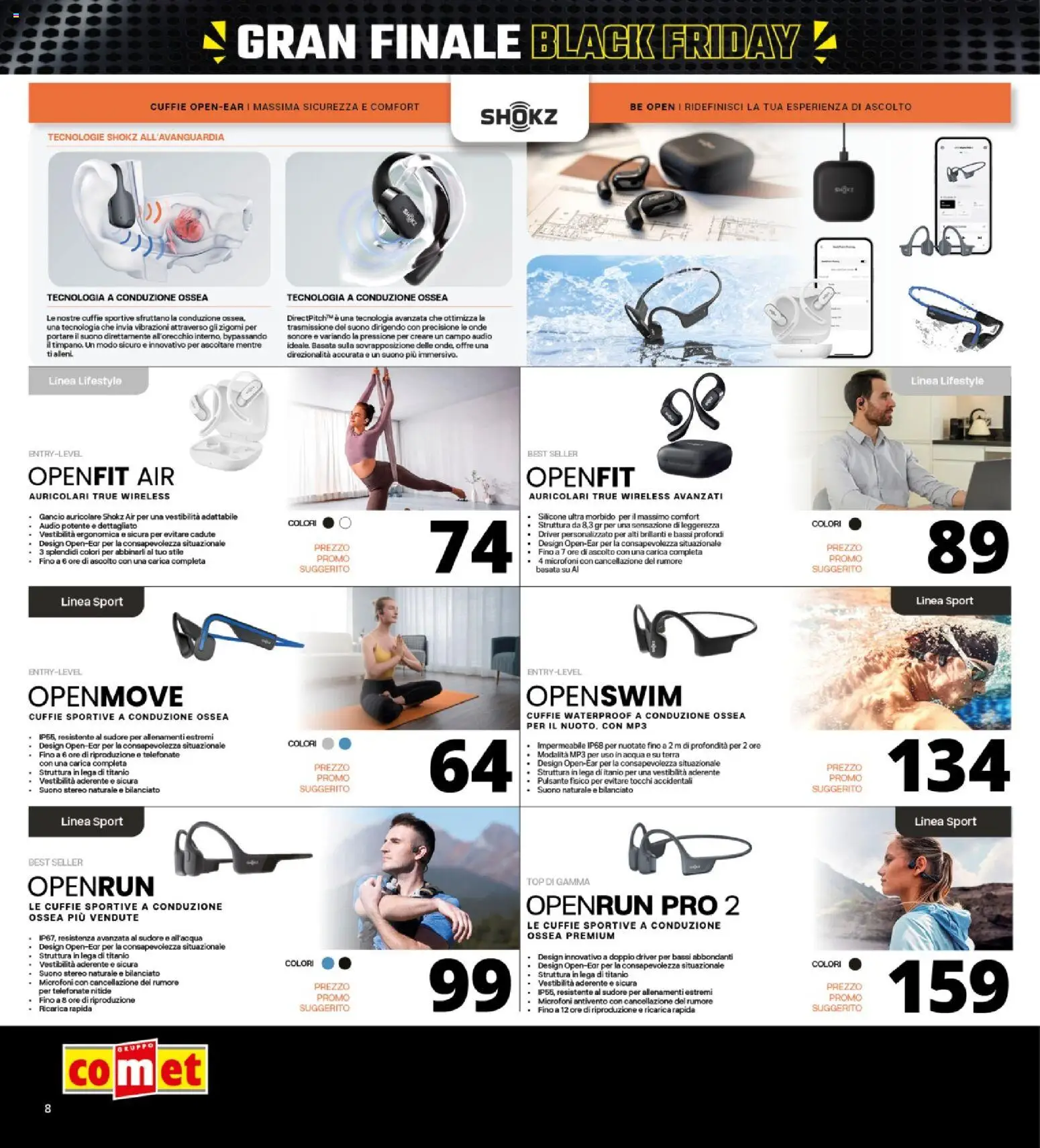 Volantino Comet del 26.11.2025 | Pagina: 8 | Prodotti: Top, Audio, Cuffie, Terra