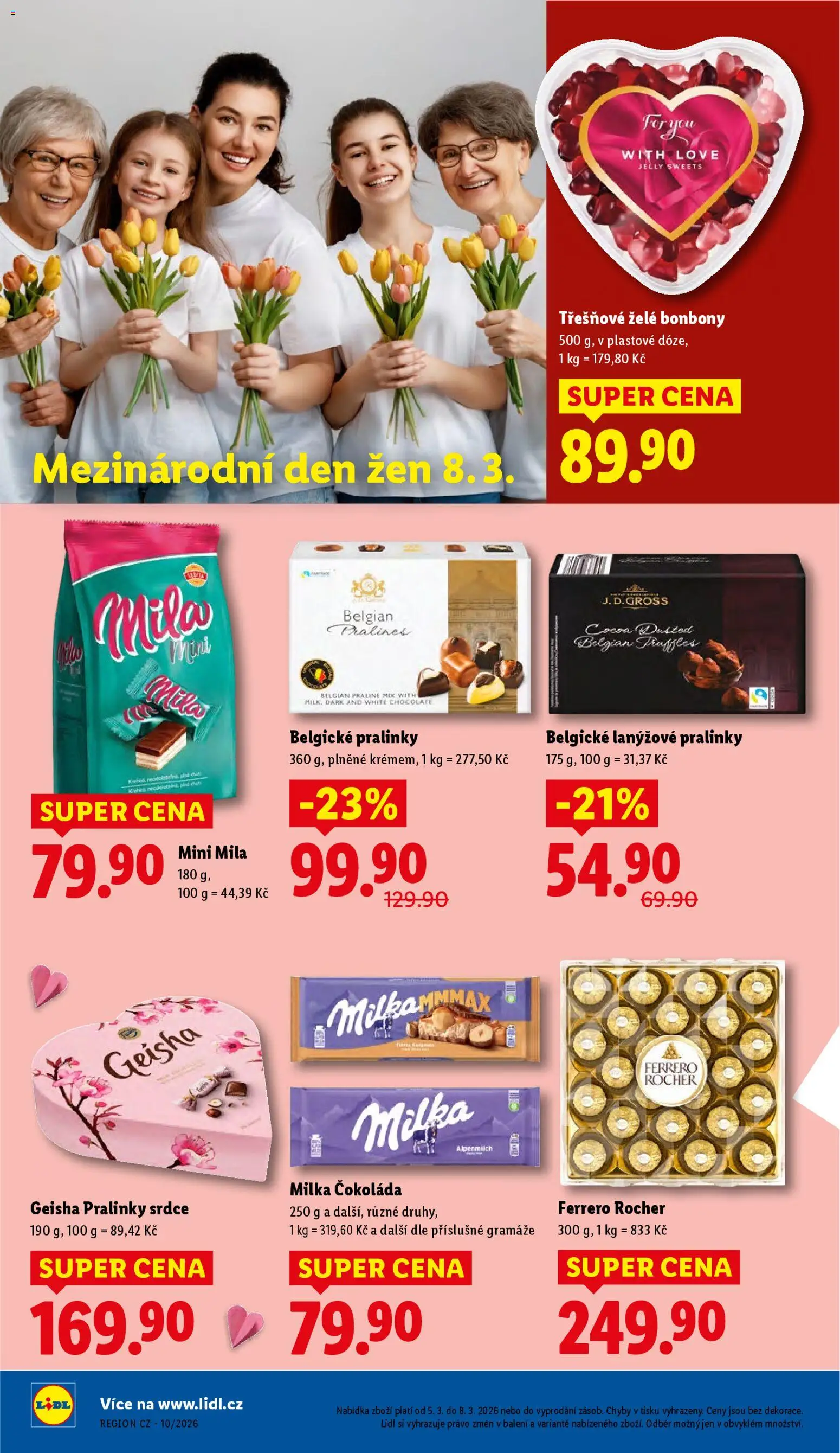 Lidl leták od 05.03.2026 | Strana: 18 | Produkty: Bonbóny, Mila, Belgické pralinky, Želé bonbóny
