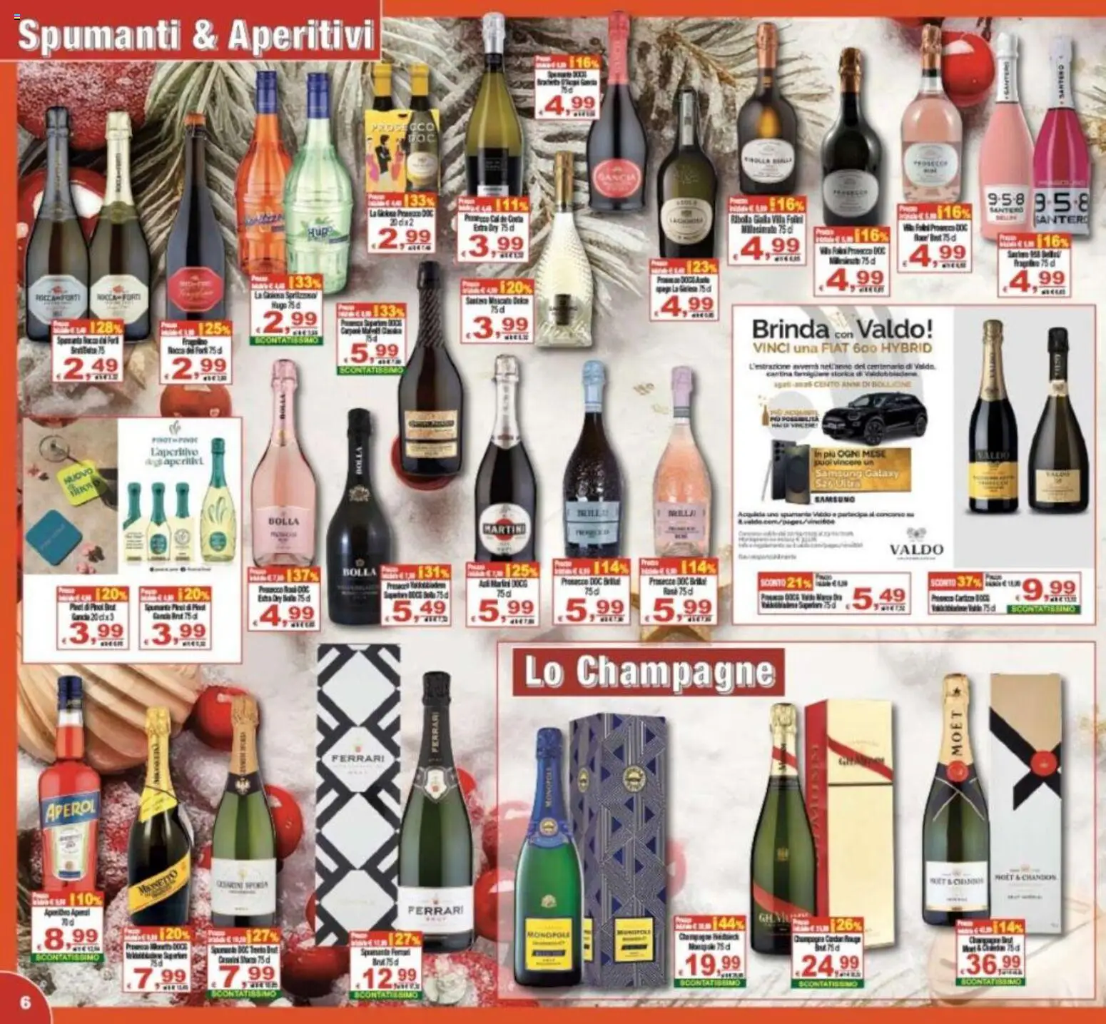 Volantino CTS del 16.12.2025 | Pagina: 6 | Prodotti: Samsung Galaxy, Prosecco, Champagne, Aperol