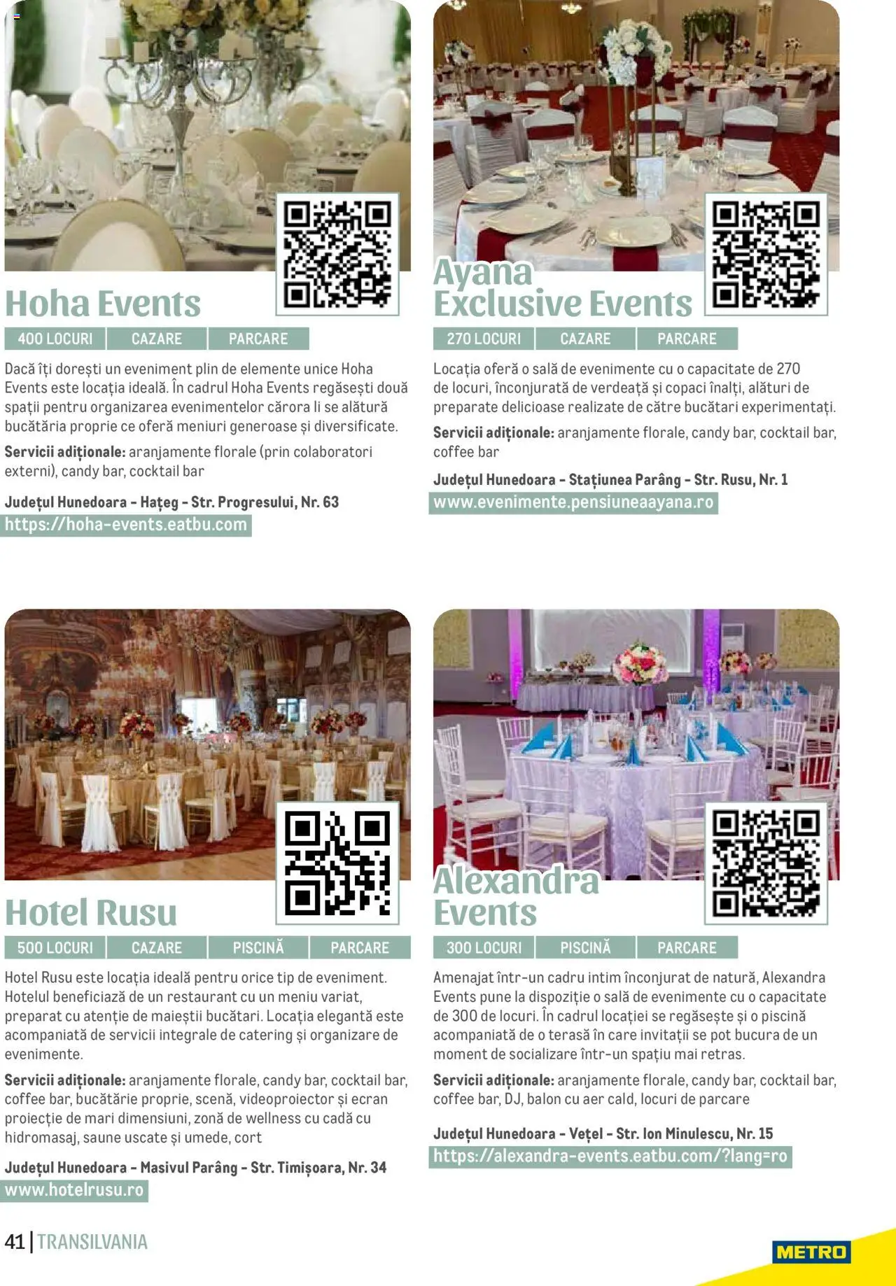 Metro catalog - Ghid Locații pentru Evenimente – valabil de la 09.05.2024 | Pagină: 41 | Produse: Piscină, Bucătărie, Cadă, Verdeață