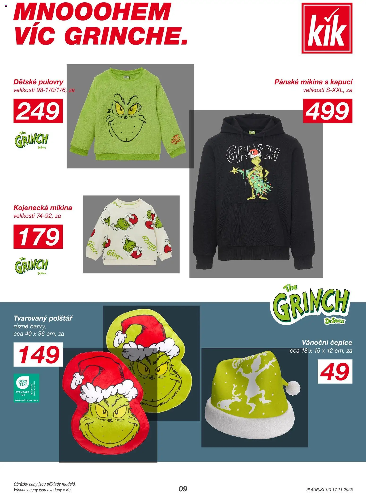 Kik Black Friday od 17.11.2025 | Strana: 9 | Produkty: Mikina, Čepice, Polštář