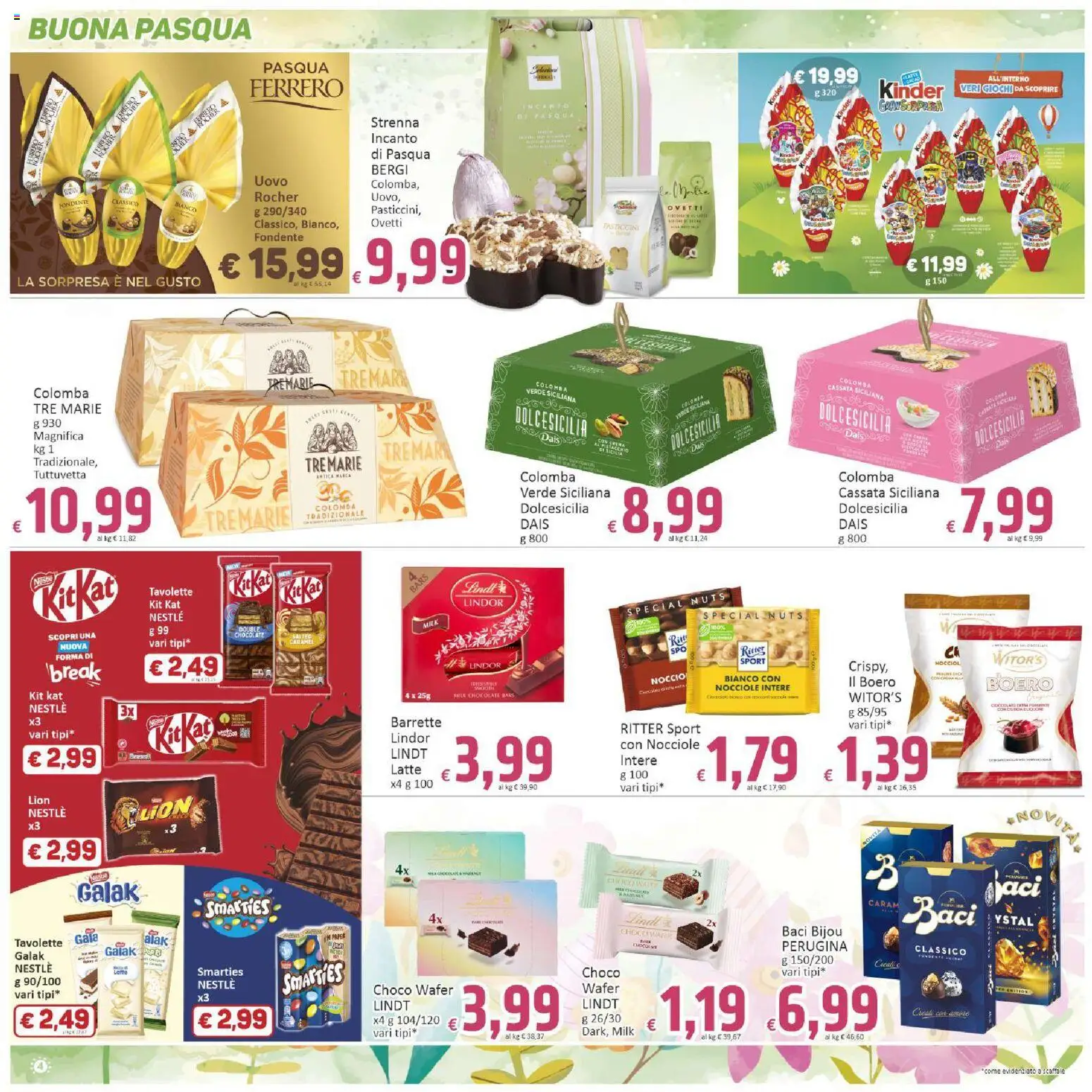 Volantino Paghi Poco del 23.03.2026 | Pagina: 4 | Prodotti: Latte, Nocciole, Scaffale