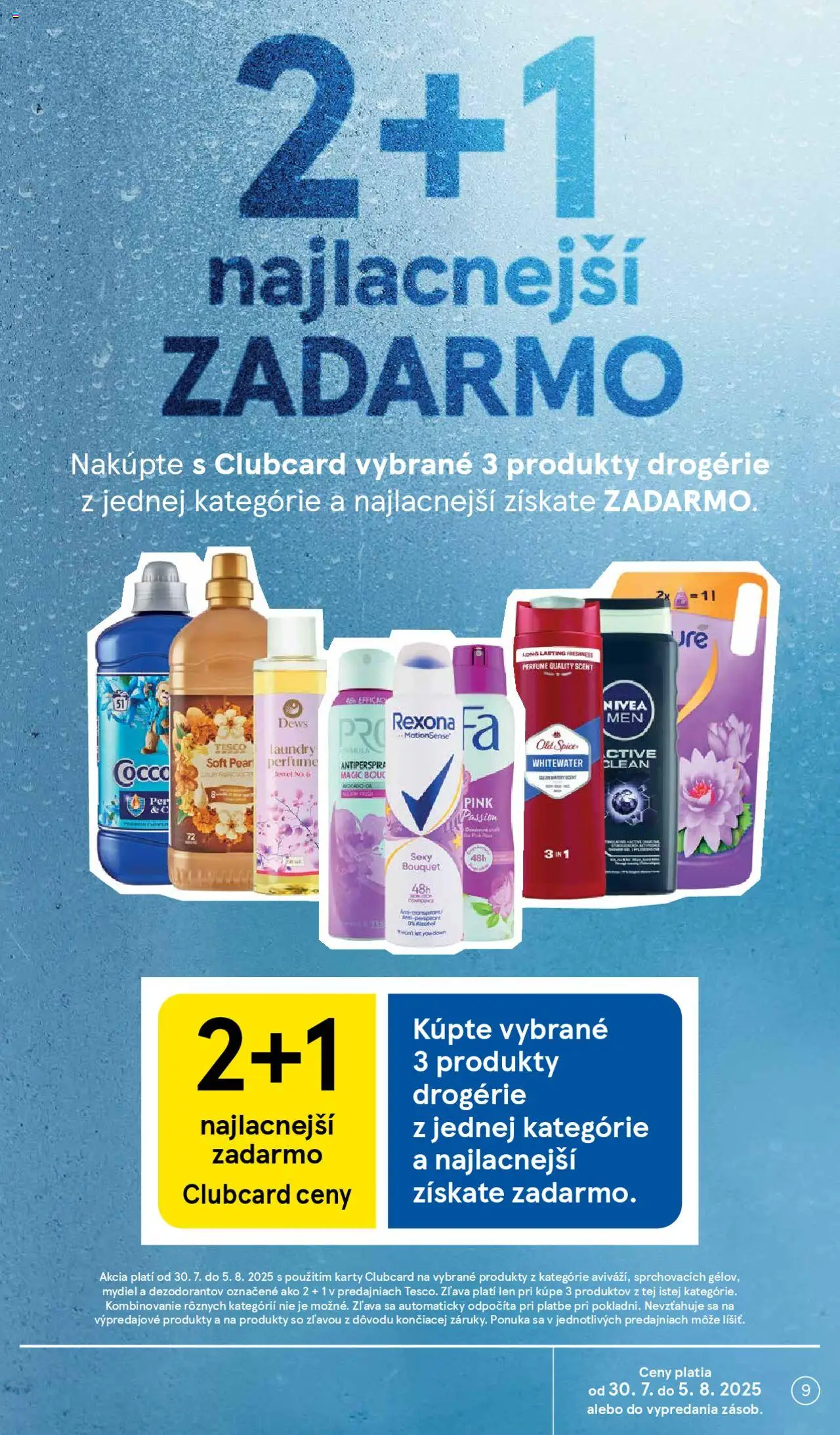 Tesco Hypermarket - leták │ platný od 30.07.2025 | Strana: 9 | Produkty: Nivea, Old Spice, Antiperspirant