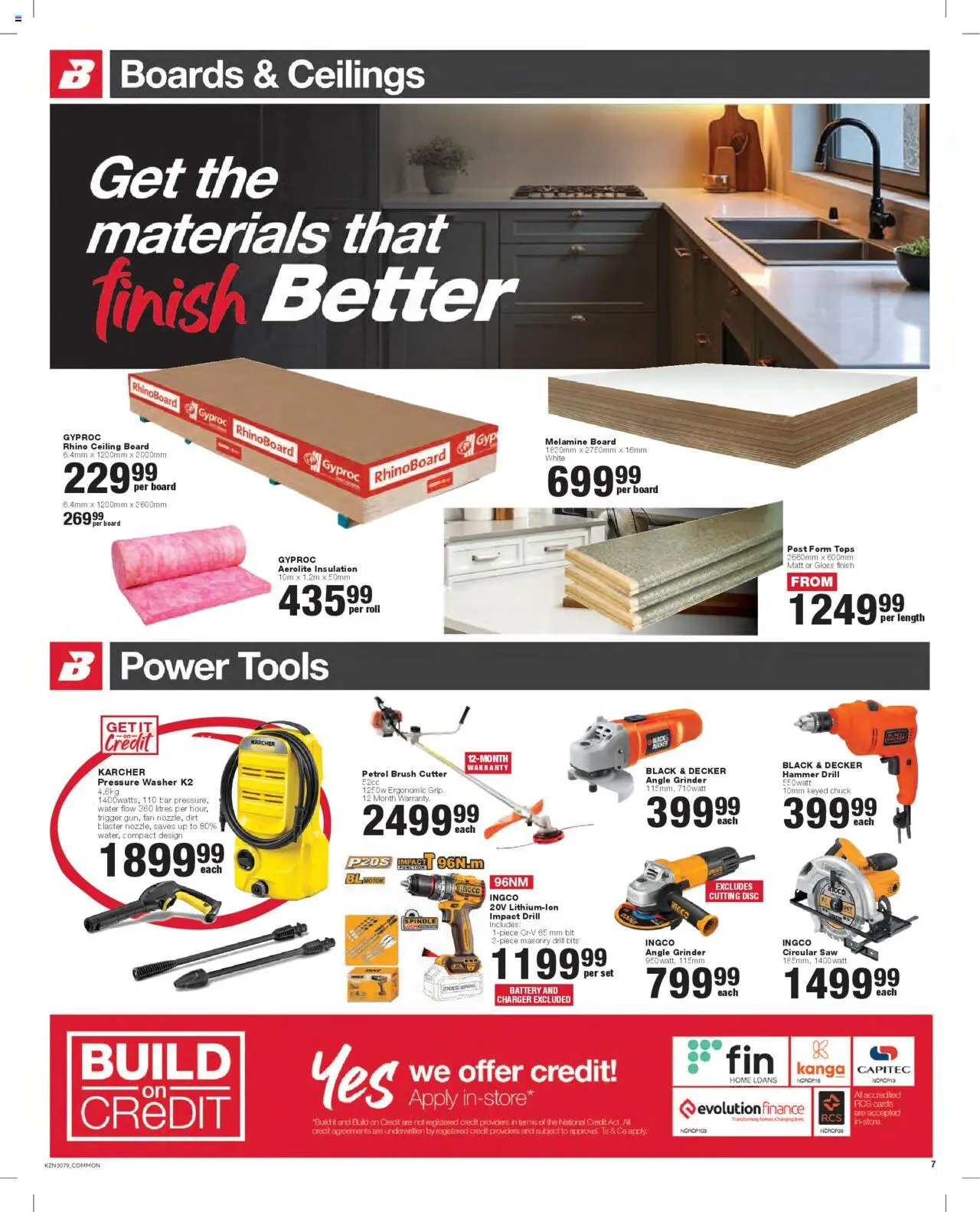 New Build It catalogue – valid from 23.10.2025 | Page: 7 | Products: Grinder, Battery, Hammer, Water