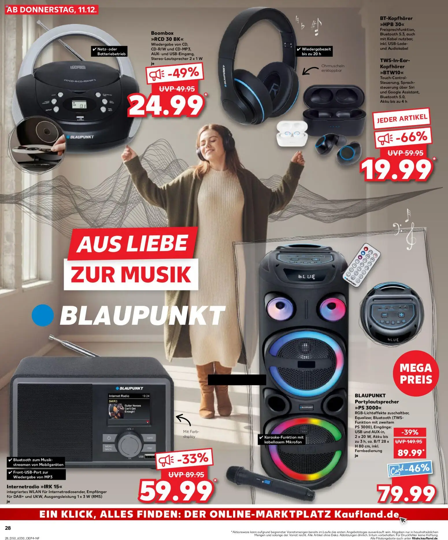 Kaufland prospekt Kiel	 – gültig ab 14.12.2025 | Seite: 28 | Produkte: Mikrofon, Radio, Dab+, Kopfhörer
