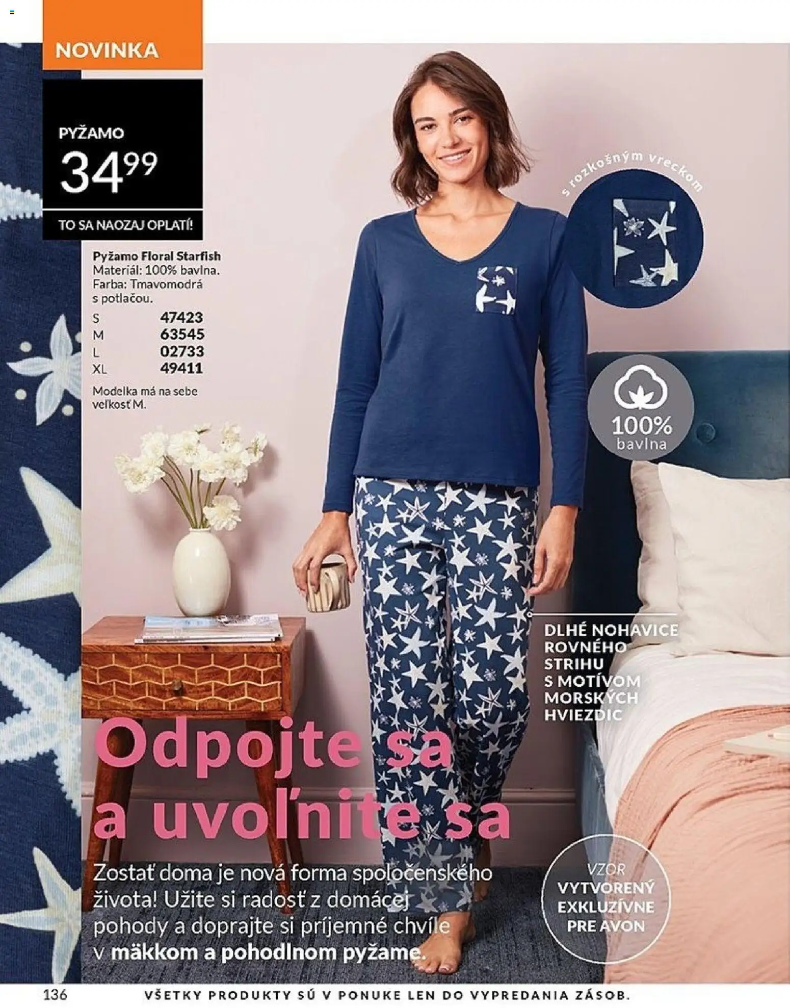 Nové Avon akcie – leták je platný od 01.01.2026 | Strana: 136 | Produkty: Nohavice, Pyžamo