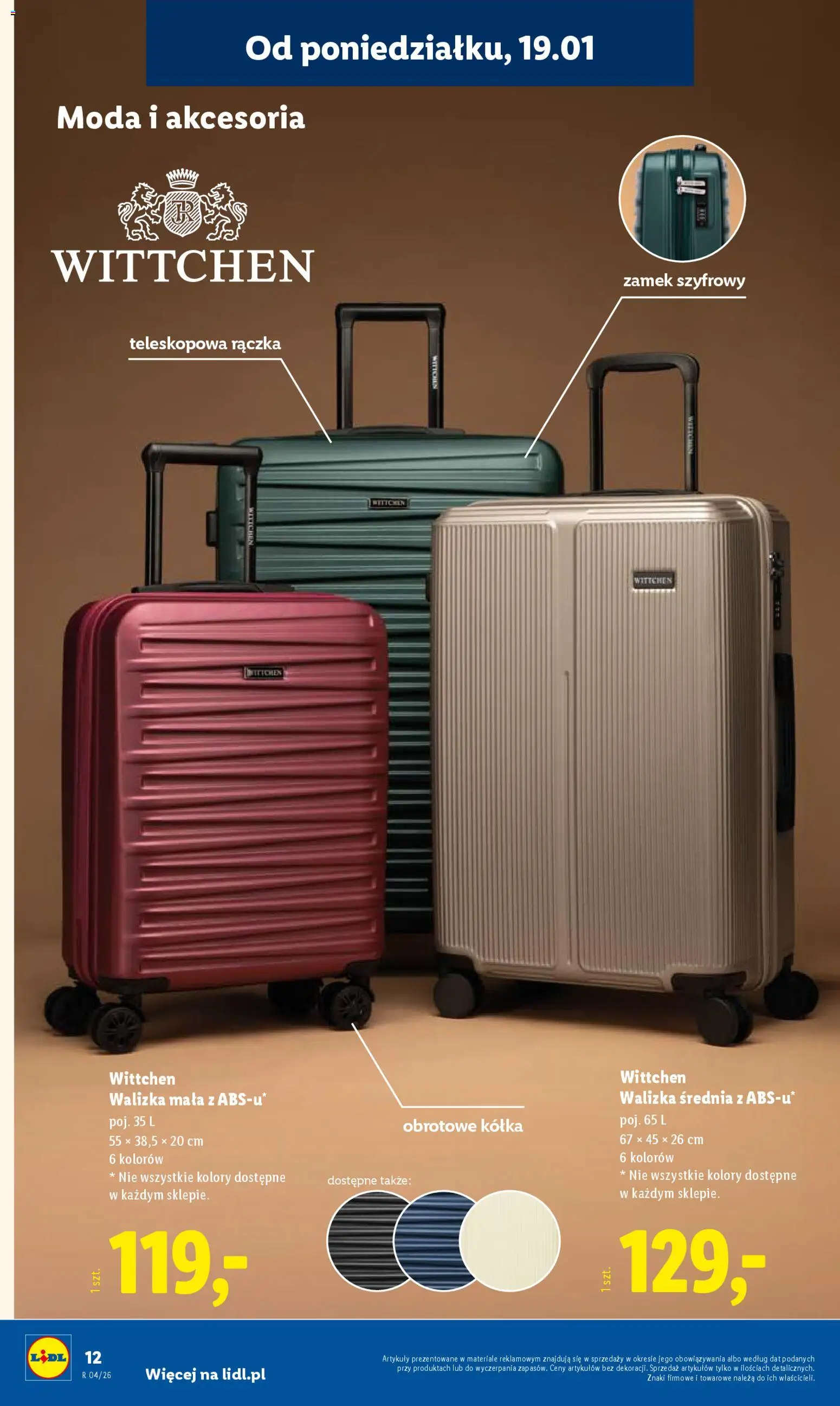 Lidl Katalog od 19.01.2026 | Strona: 12 | Produkty: Walizka