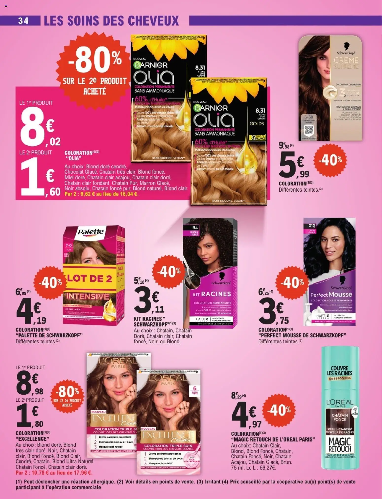 {H1} | Page: 34 | Produits: Coloration, Shampooing, Masque, Crème